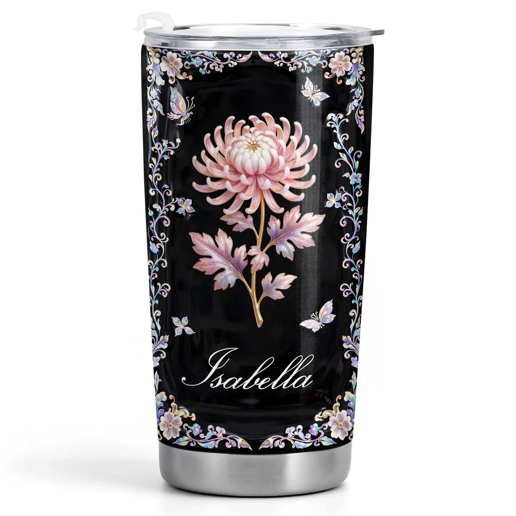 A Beautiful Bloom For A Soul That Shines Bright Chrysanthemum Flower - Personalized Custom Stainless Steel Tumbler 20oz 30oz - HER007_TB - Image 9