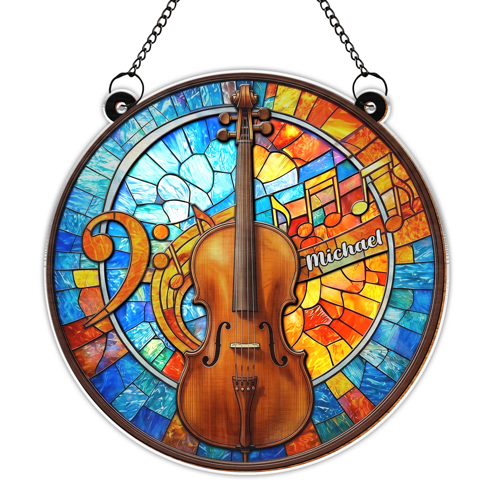 A Beautiful Melody Resonates Heart And Soul Violin Musical Notes Suncatcher - Personalized Custom Suncatcher - MUSIC026_CSUN - Image 8