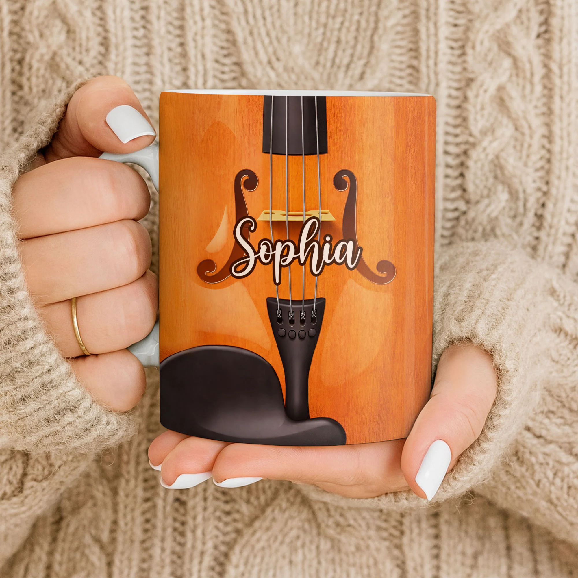 A Beautiful Melody Violin Instrument For Music Lovers - Personalized Custom Coffee Mug - MUSIC020_MG - Image 10