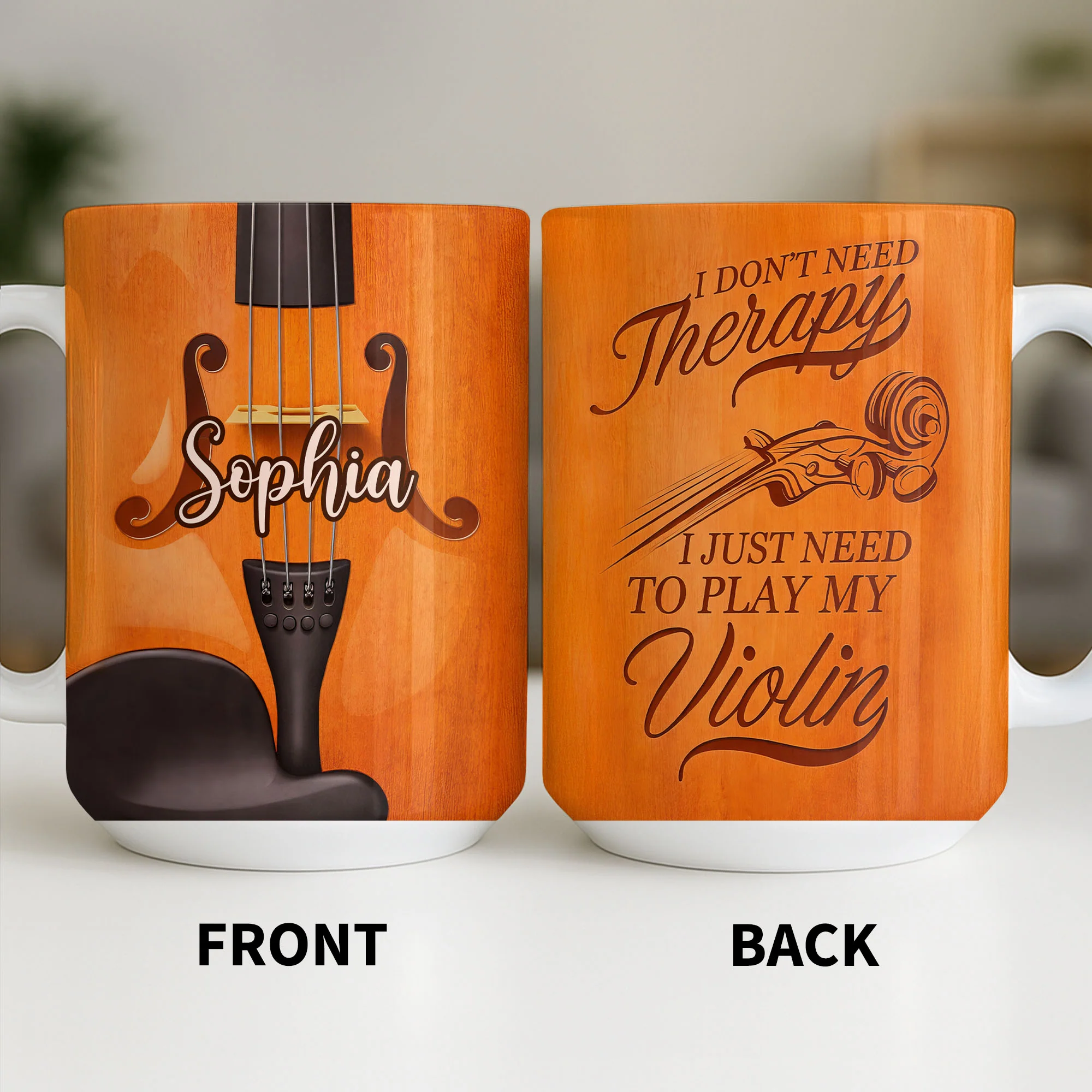 A Beautiful Melody Violin Instrument For Music Lovers - Personalized Custom Coffee Mug - MUSIC020_MG - Image 14