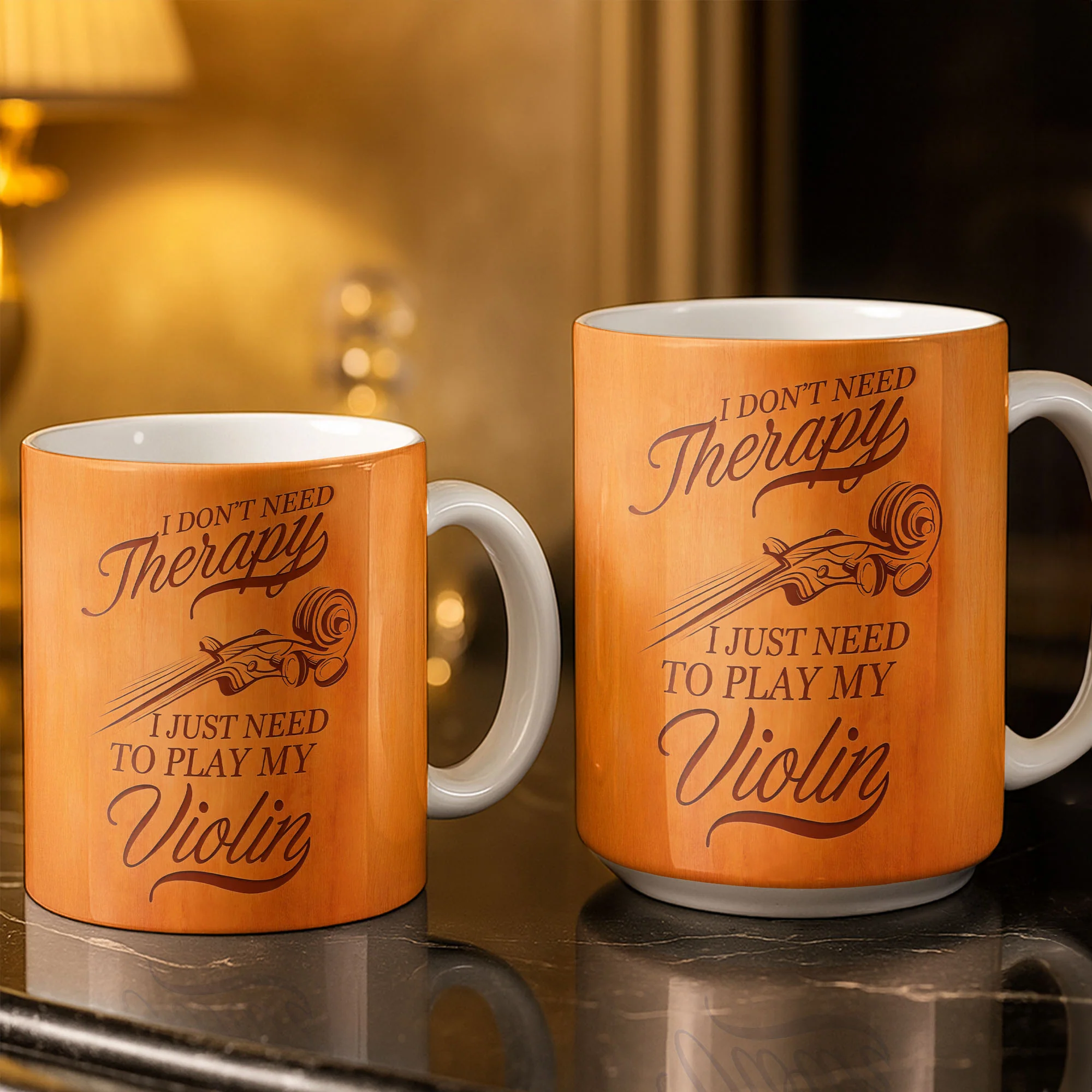A Beautiful Melody Violin Instrument For Music Lovers - Personalized Custom Coffee Mug - MUSIC020_MG - Image 4