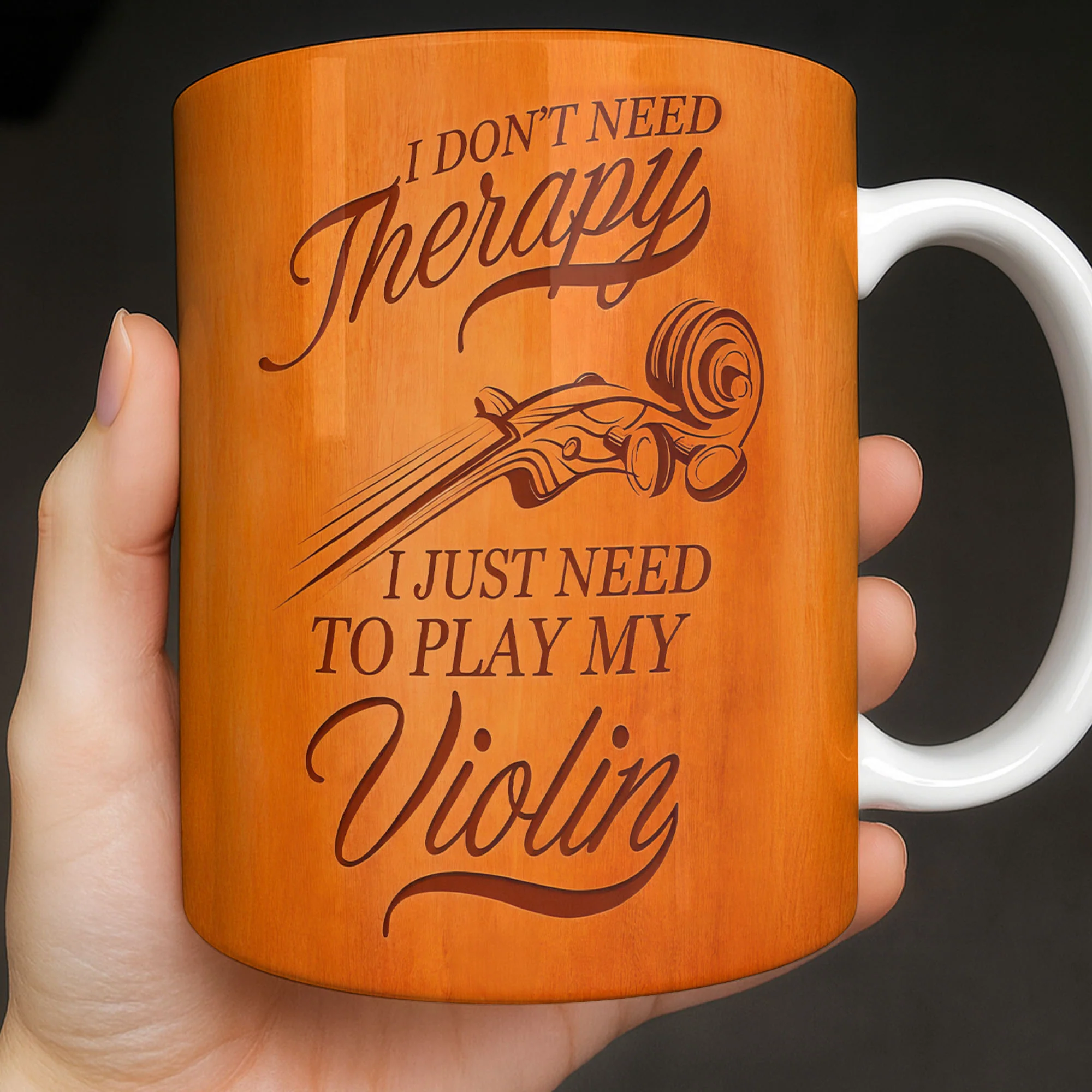 A Beautiful Melody Violin Instrument For Music Lovers - Personalized Custom Coffee Mug - MUSIC020_MG - Image 5