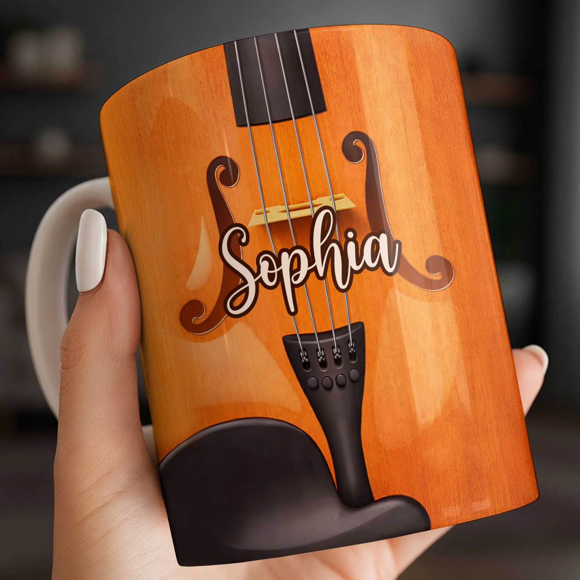 A Beautiful Melody Violin Instrument For Music Lovers - Personalized Custom Coffee Mug - MUSIC020_MG - Image 6