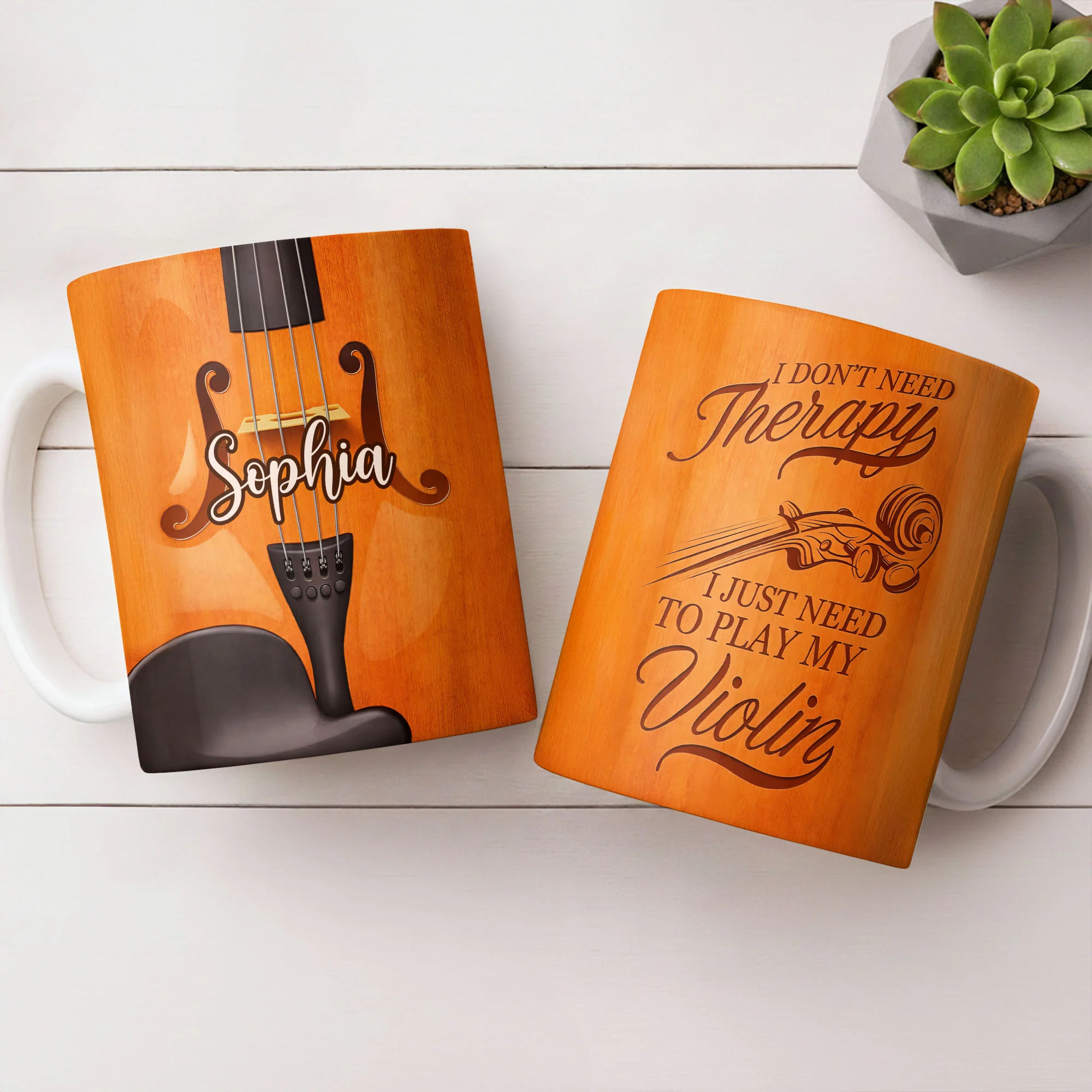 A Beautiful Melody Violin Instrument For Music Lovers - Personalized Custom Coffee Mug - MUSIC020_MG - Image 7