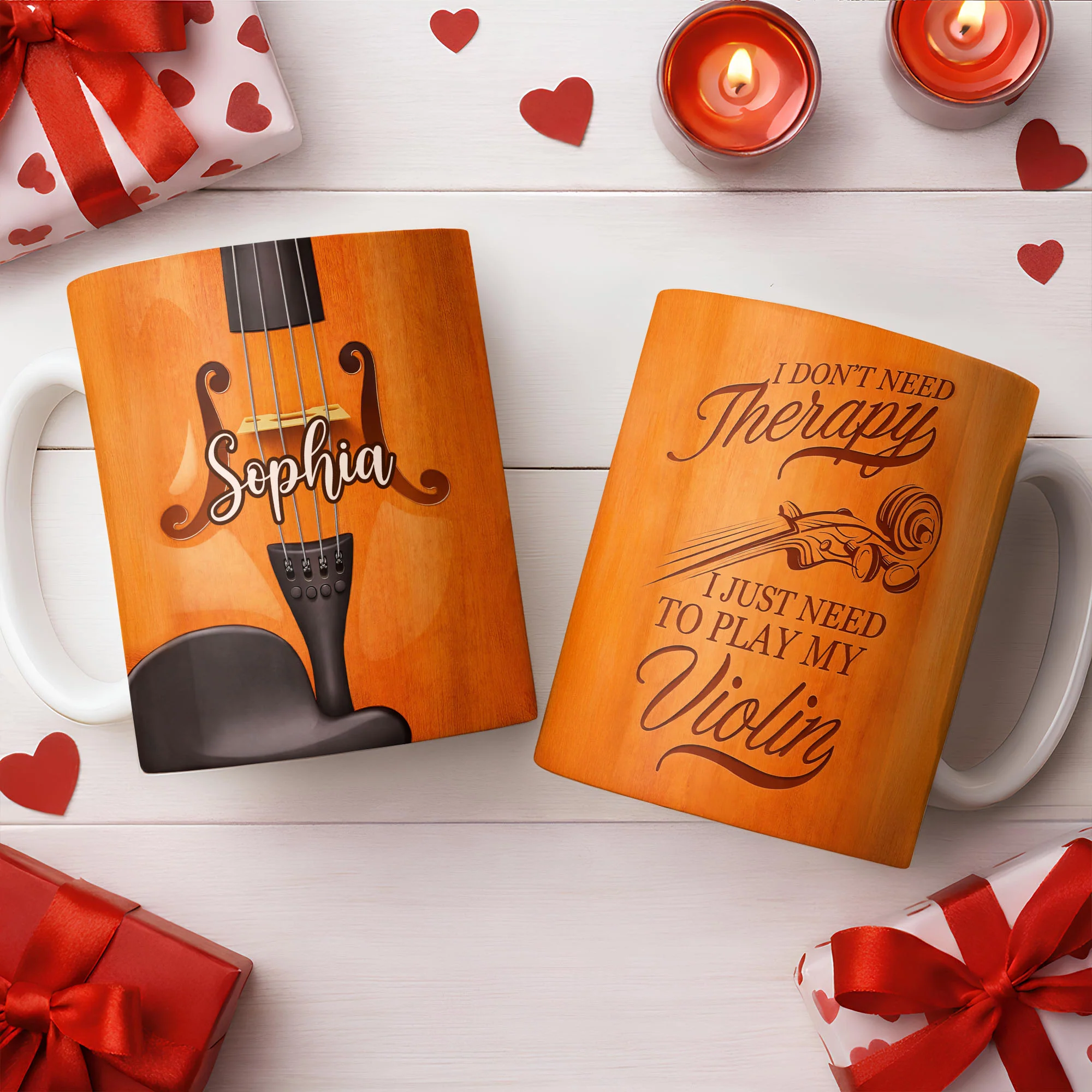 A Beautiful Melody Violin Instrument For Music Lovers - Personalized Custom Coffee Mug - MUSIC020_MG - Image 8