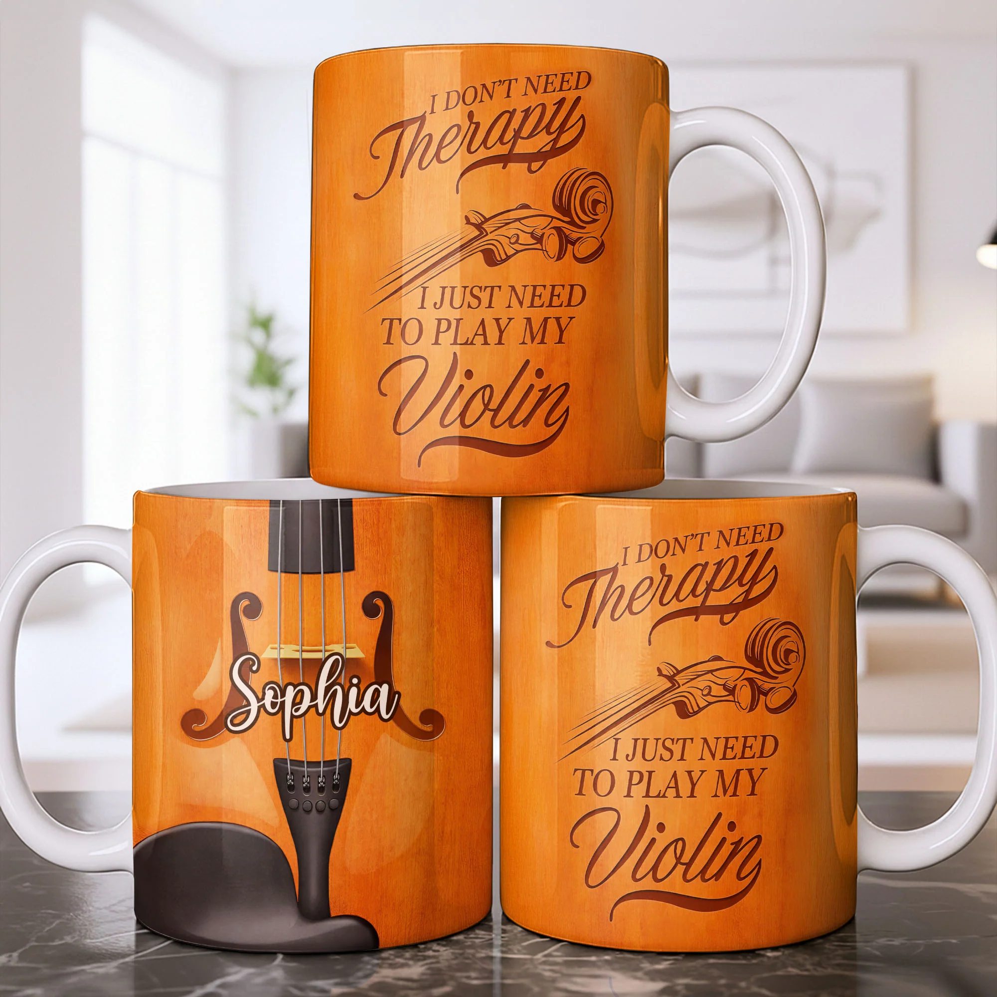 A Beautiful Melody Violin Instrument For Music Lovers - Personalized Custom Coffee Mug - MUSIC020_MG - Image 9