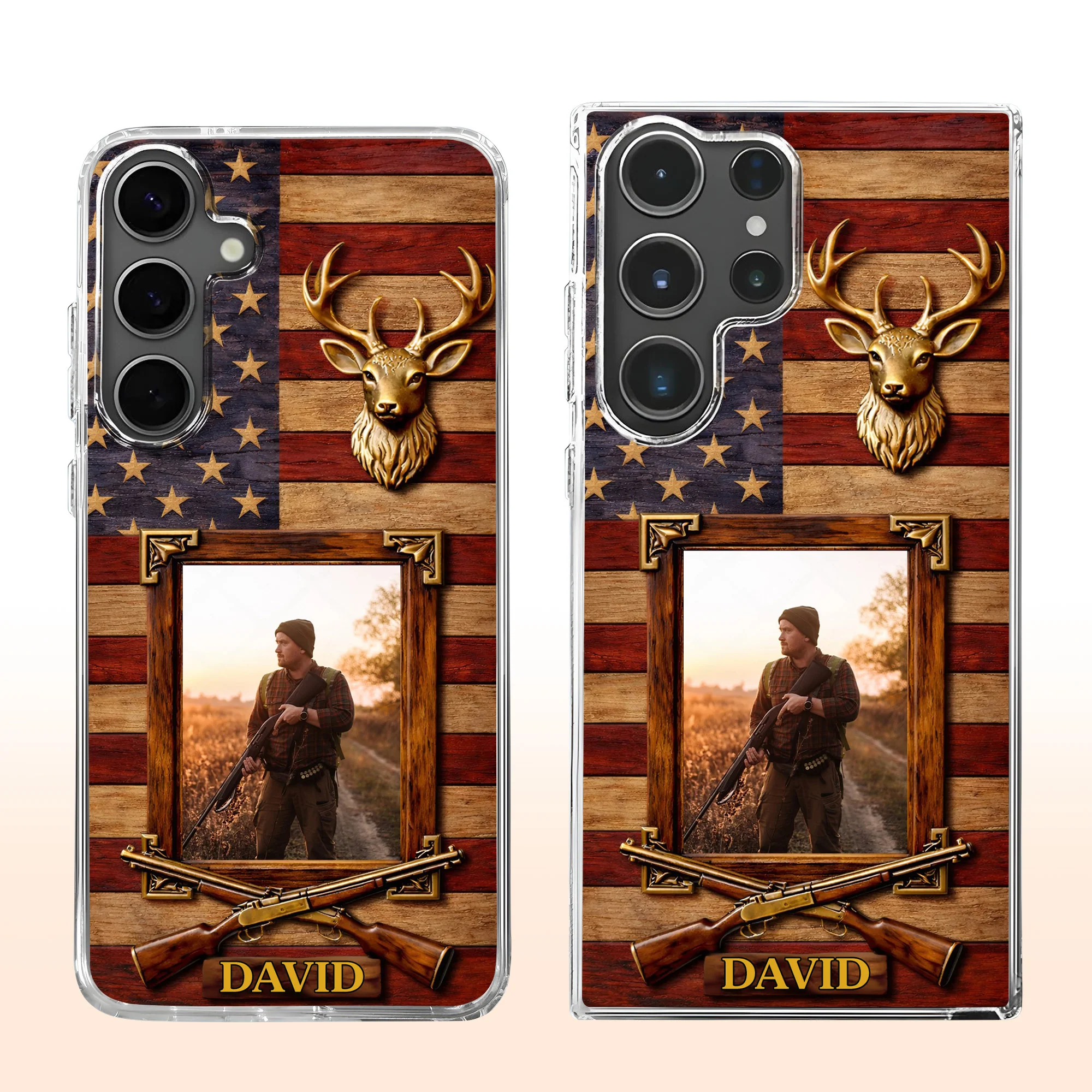 A Hunter's Pride American Flag Deer Head And Rifles - Personalized Clear Phone Case - HTG014_PHC - Image 10