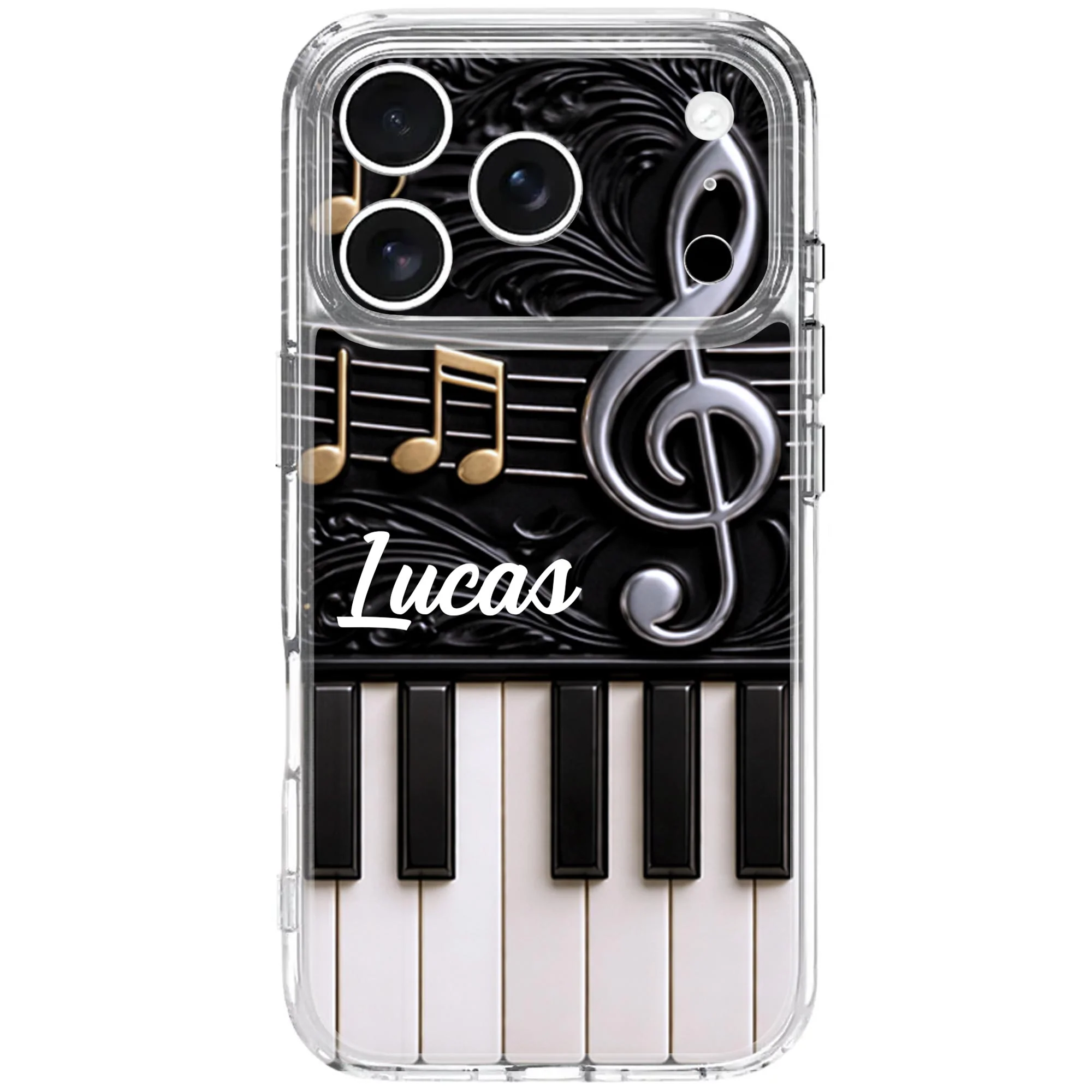 A Life Played In Harmony Piano Keys And Musical Notes Design - Personalized Clear Phone Case - MUSIC024_PHC - Image 8