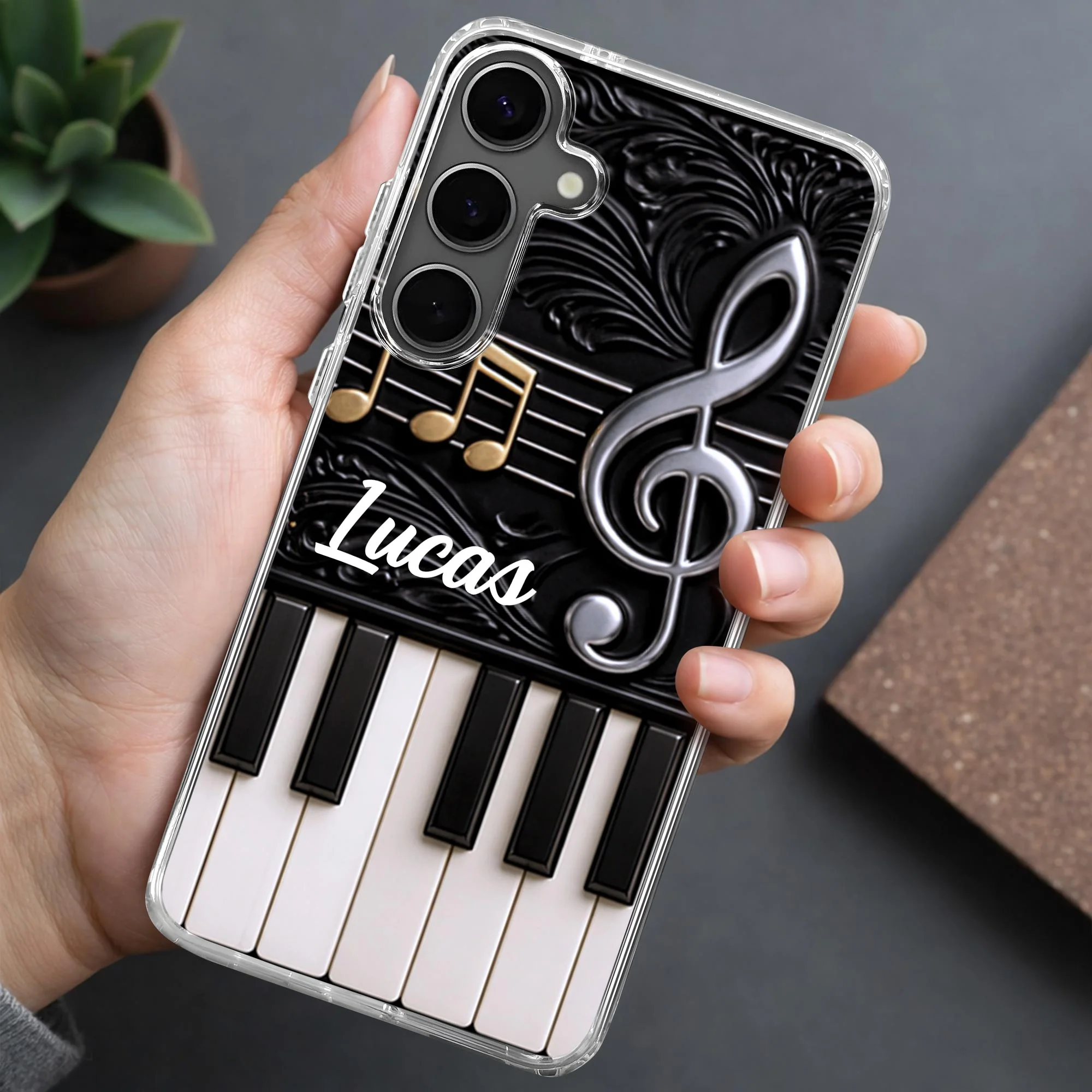 A Life Played In Harmony Piano Keys And Musical Notes Design - Personalized Clear Phone Case - MUSIC024_PHC - Image 9