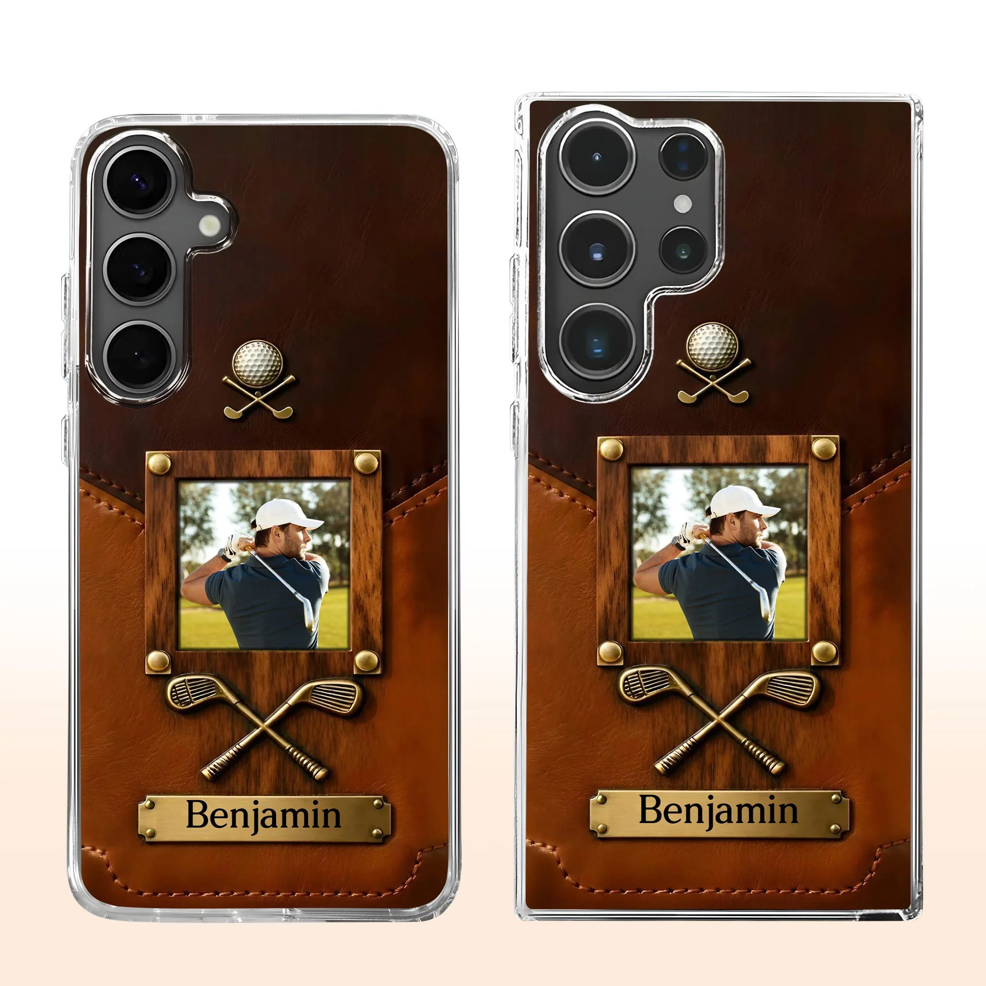 A Passion For The Game Swing For The Soul Leather Style Golf Clubs - Personalized Clear Phone Case - GOLF021_PHC - Image 10