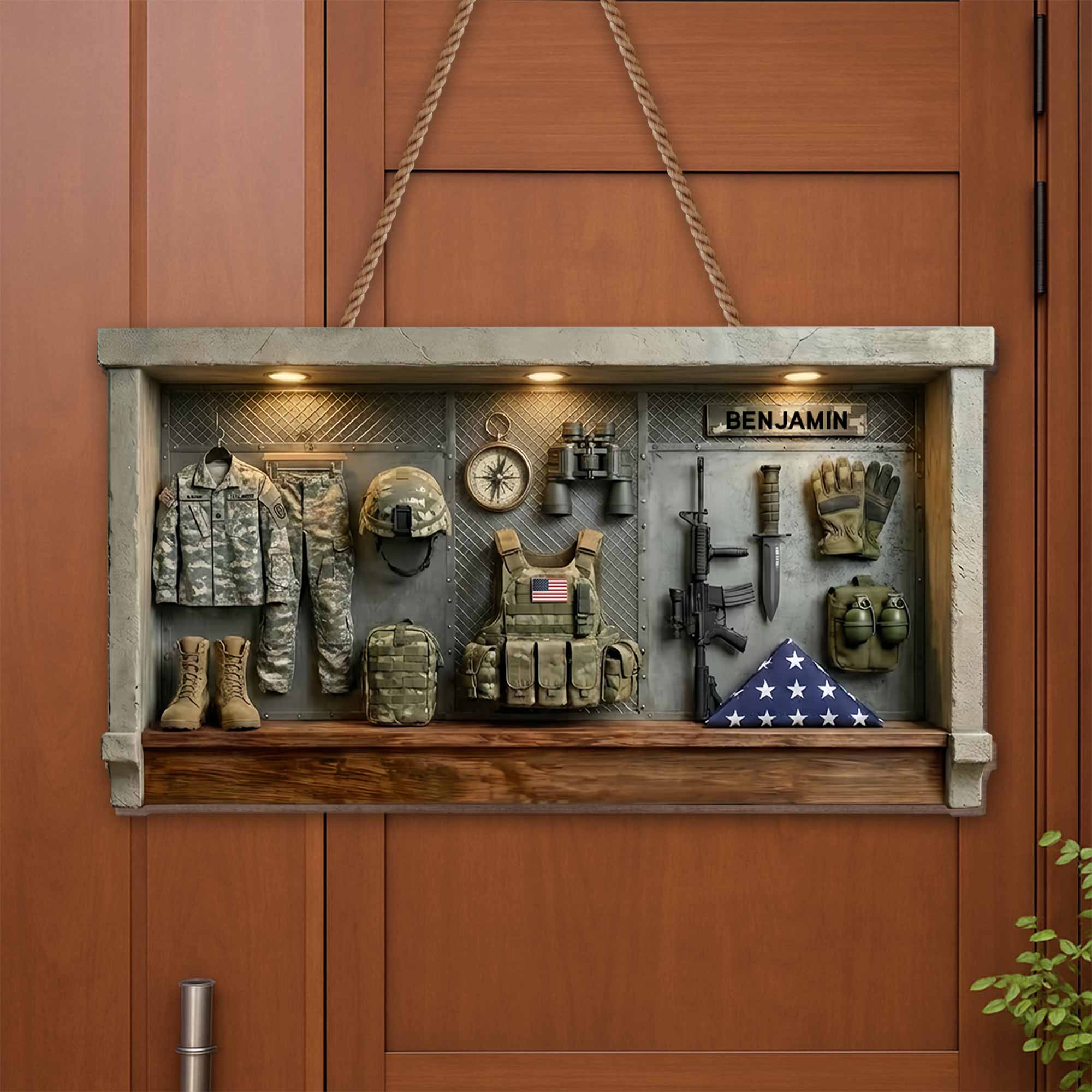 A Tribute To The Brave Military Uniform And Tactical Gear - Personalized Custom Shaped Wood Sign - VTR003_WSIGN - Image 4