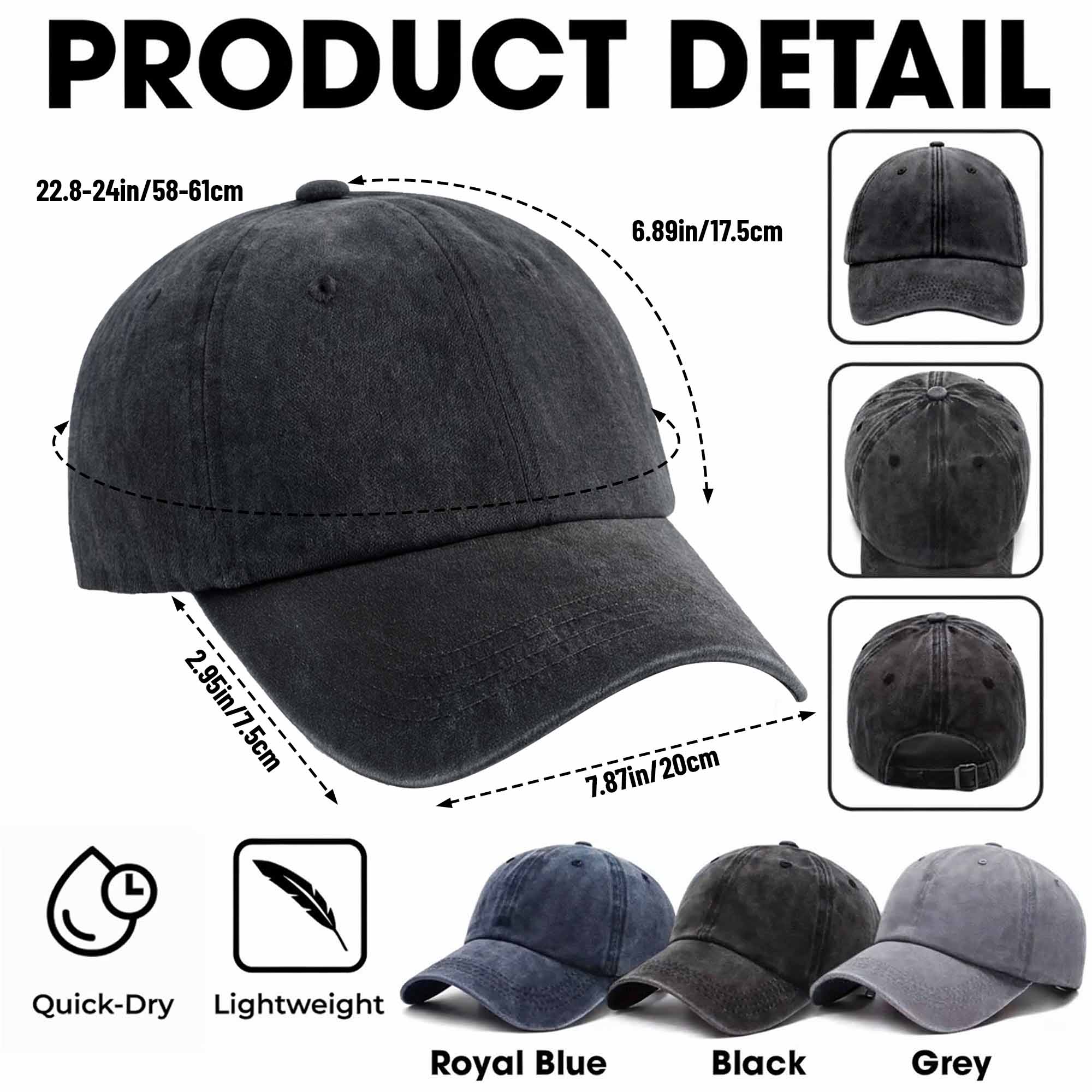 America Years Of Freedom Bald Eagle Shield - Personalized Custom Washed Denim Cap - INDE101_WDCAP - Image 5