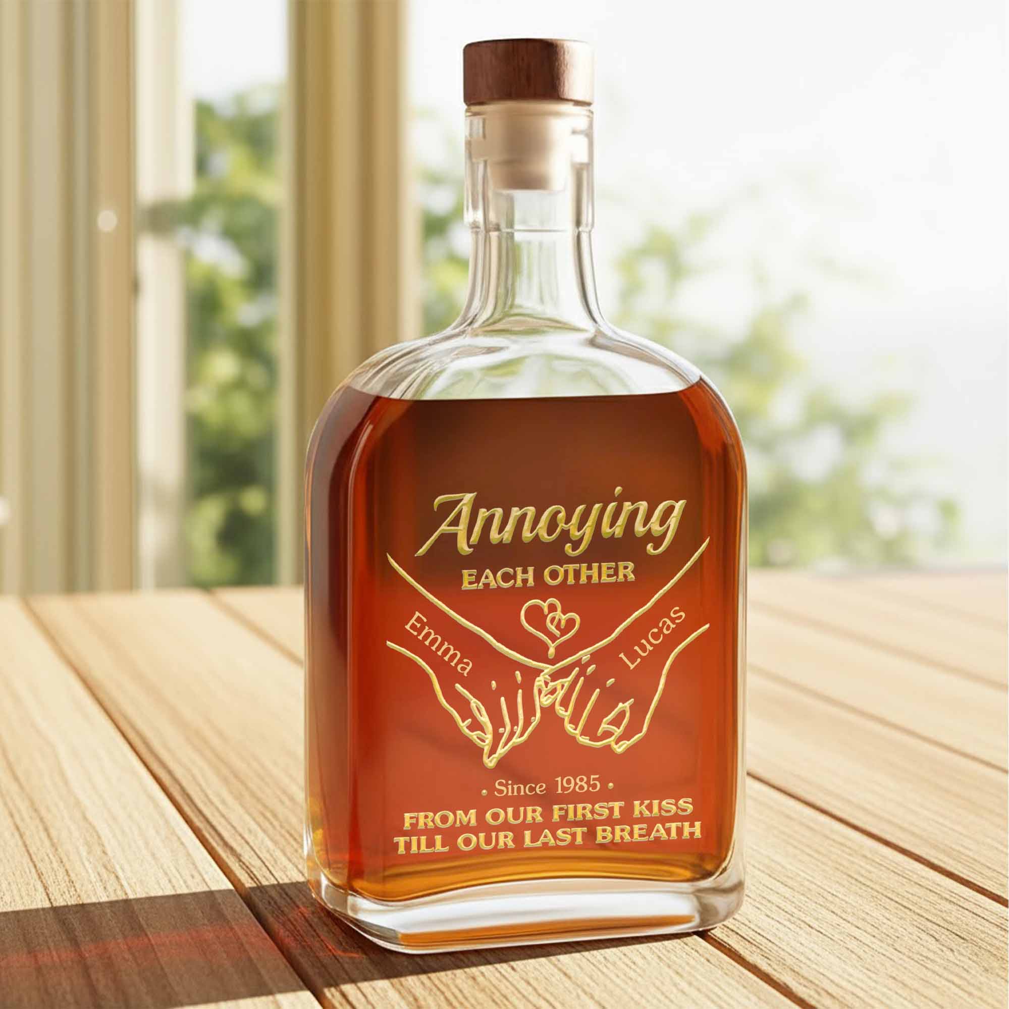 Annoying Each Other Holding Hands From Our First Kiss Till Our Last Breath - Personalized Whiskey Bottle - CPL1331_WHIBA - Image 6