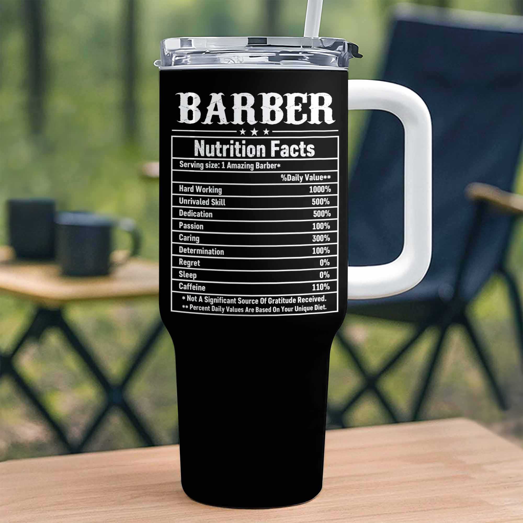 Barber Nutrition Facts Amazing Barber Chair And Tools Design - Personalized 40oz Tumbler With Straw - JBS133_TBS - Image 10