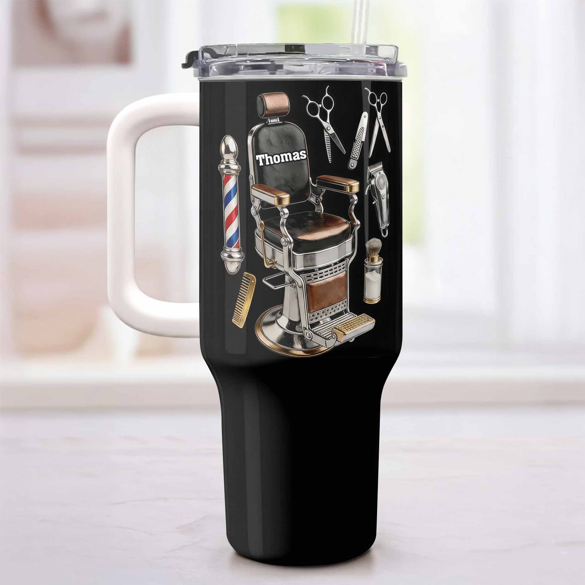 Barber Nutrition Facts Amazing Barber Chair And Tools Design - Personalized 40oz Tumbler With Straw - JBS133_TBS - Image 12