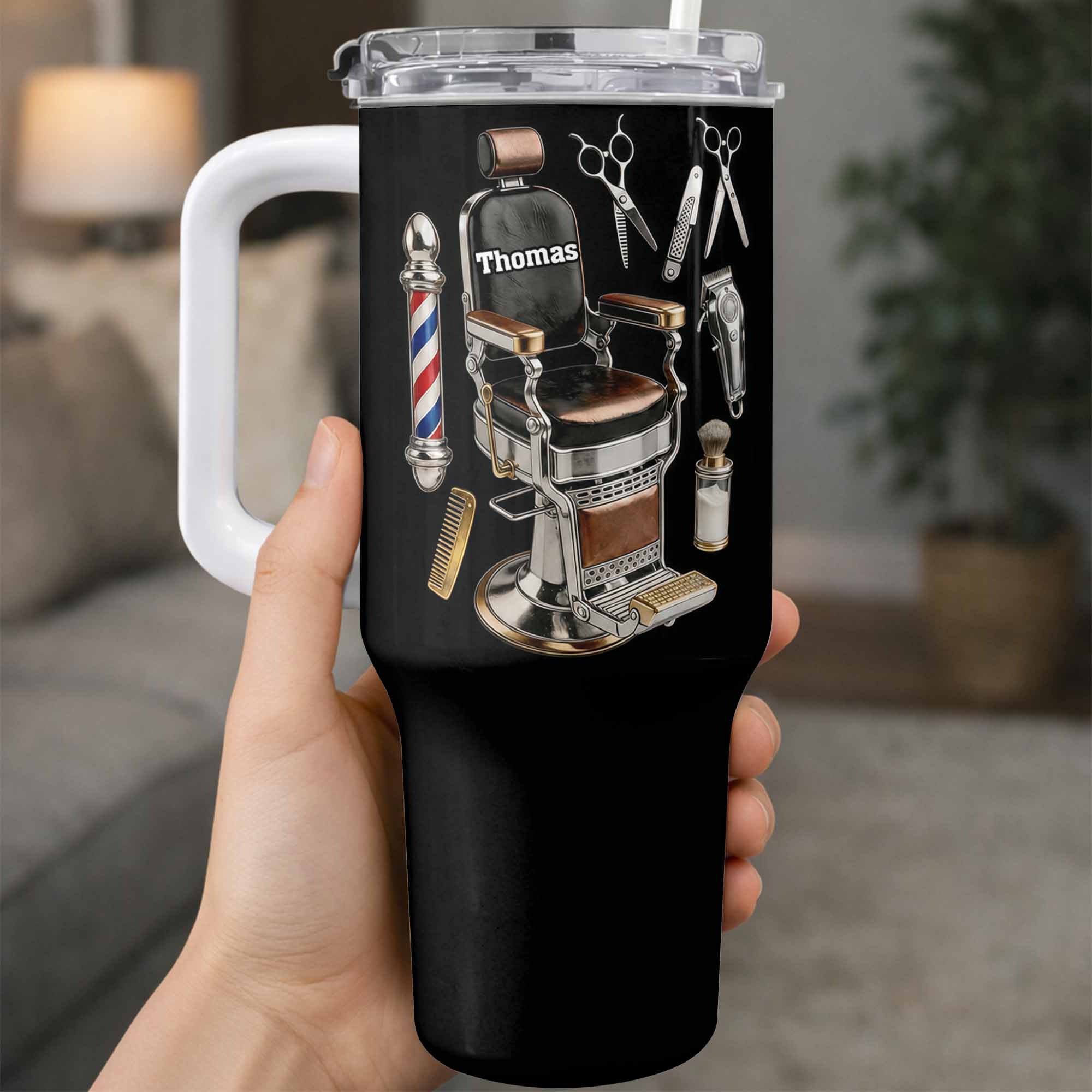 Barber Nutrition Facts Amazing Barber Chair And Tools Design - Personalized 40oz Tumbler With Straw - JBS133_TBS - Image 14