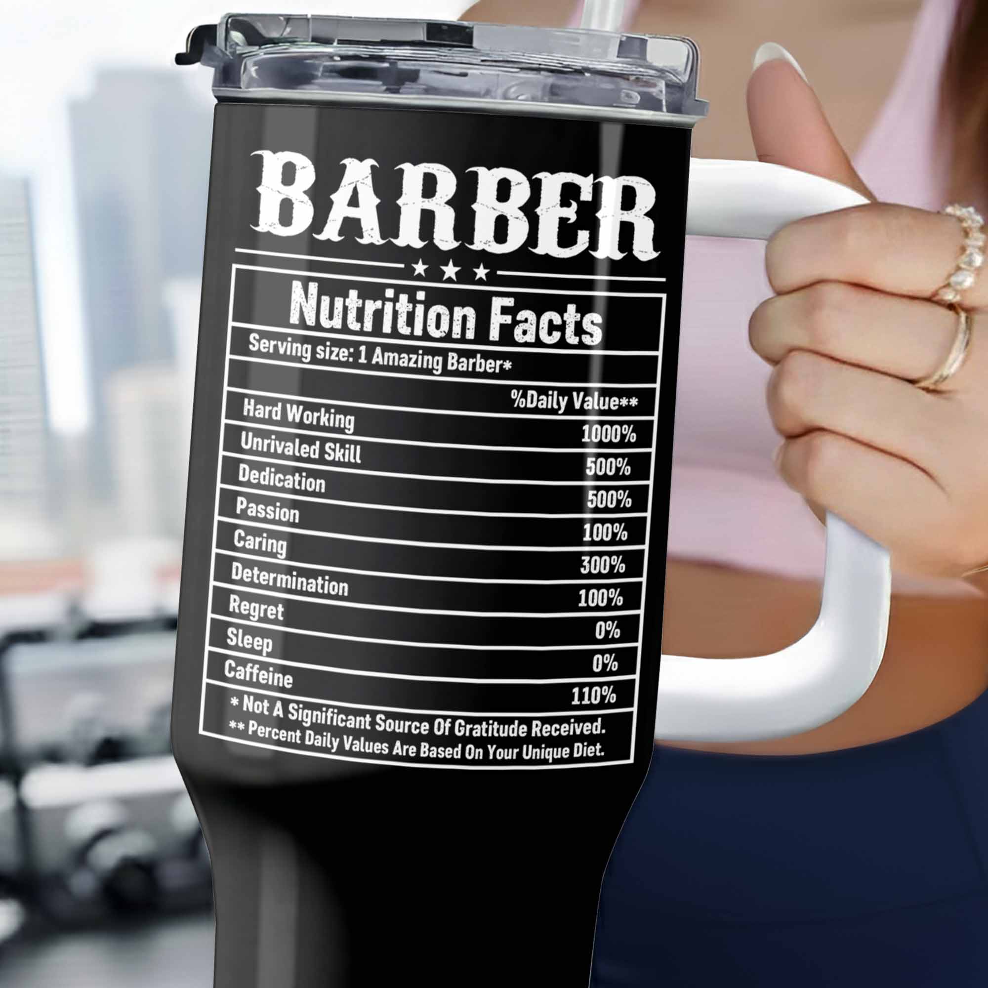 Barber Nutrition Facts Amazing Barber Chair And Tools Design - Personalized 40oz Tumbler With Straw - JBS133_TBS - Image 15