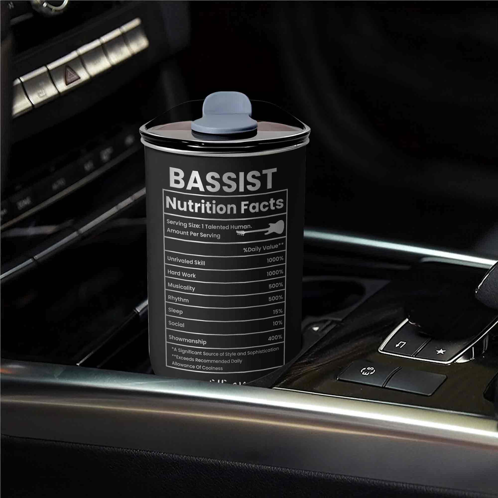 Bassist Nutrition Facts Talented Human Bass Guitar - Personalized Custom 10oz Tumbler - MUSIC010_MTUM - Image 13