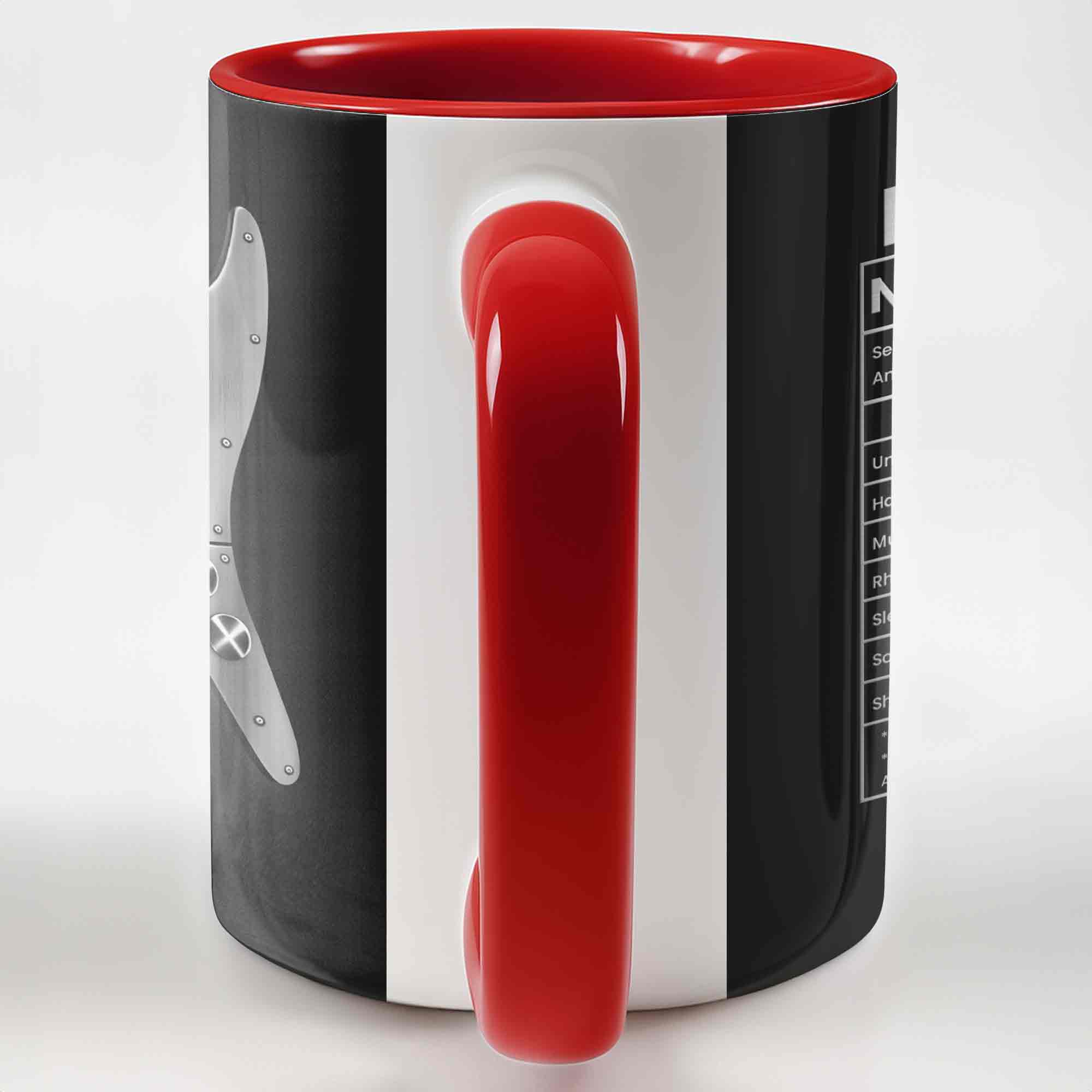 Bassist Nutrition Facts Talented Human Bass Guitar Silhouette - Personalized Custom Accent Mug - MUSIC010_AMUG - Image 11