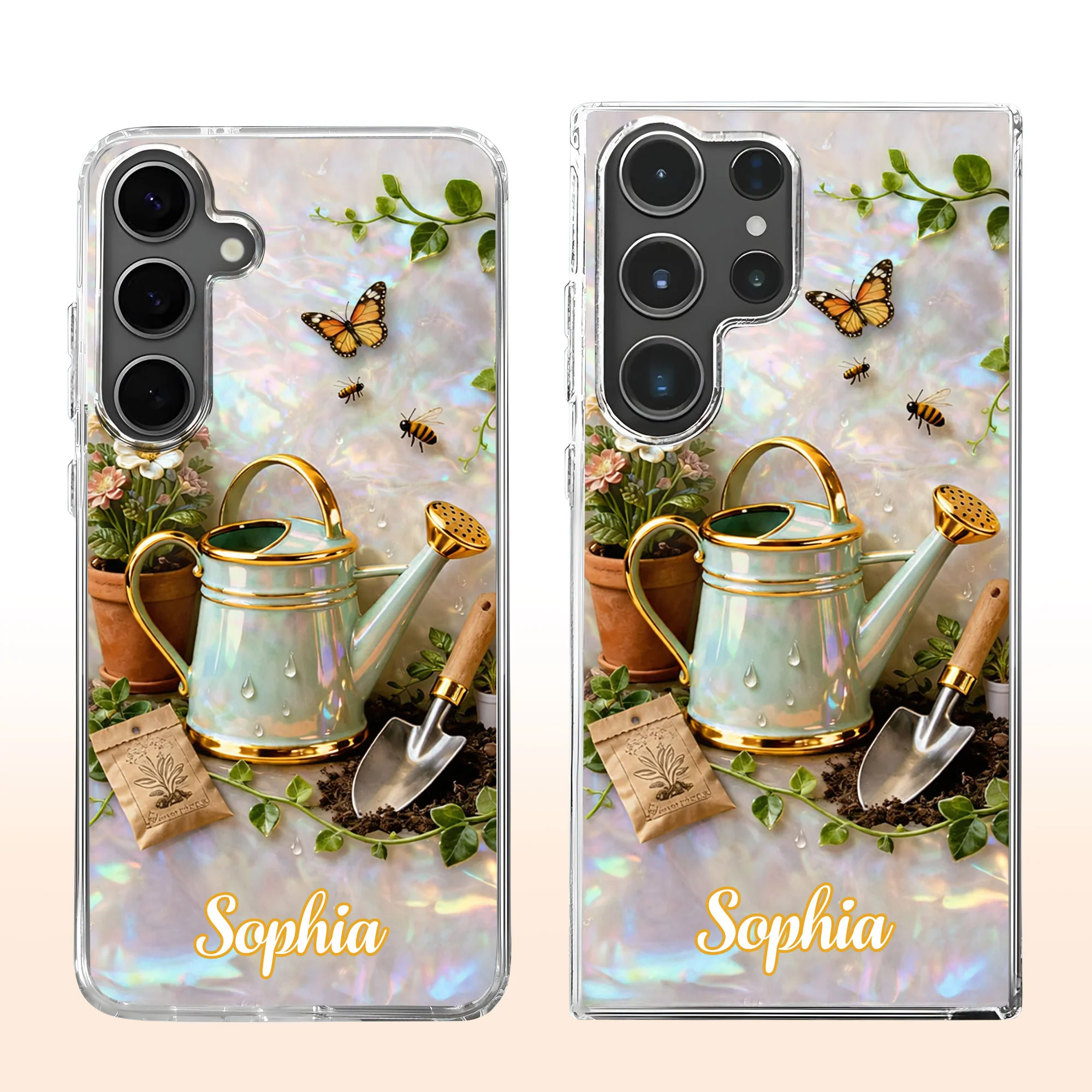 Bloom Where You Are Planted Gardening Watering Can And Flowers - Personalized Clear Phone Case - GAR038_PHC - Image 9