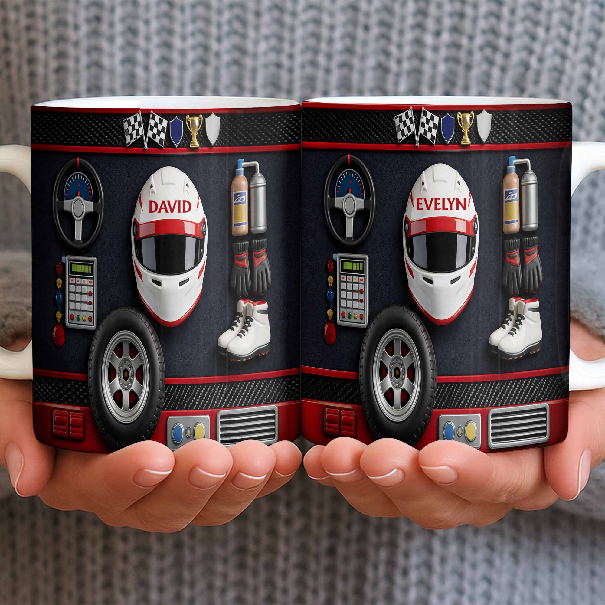 Born To Race Fuel For A Champion Helmet And Racing Gear - Personalized Custom Coffee Mug - HOB123_MG - Image 6