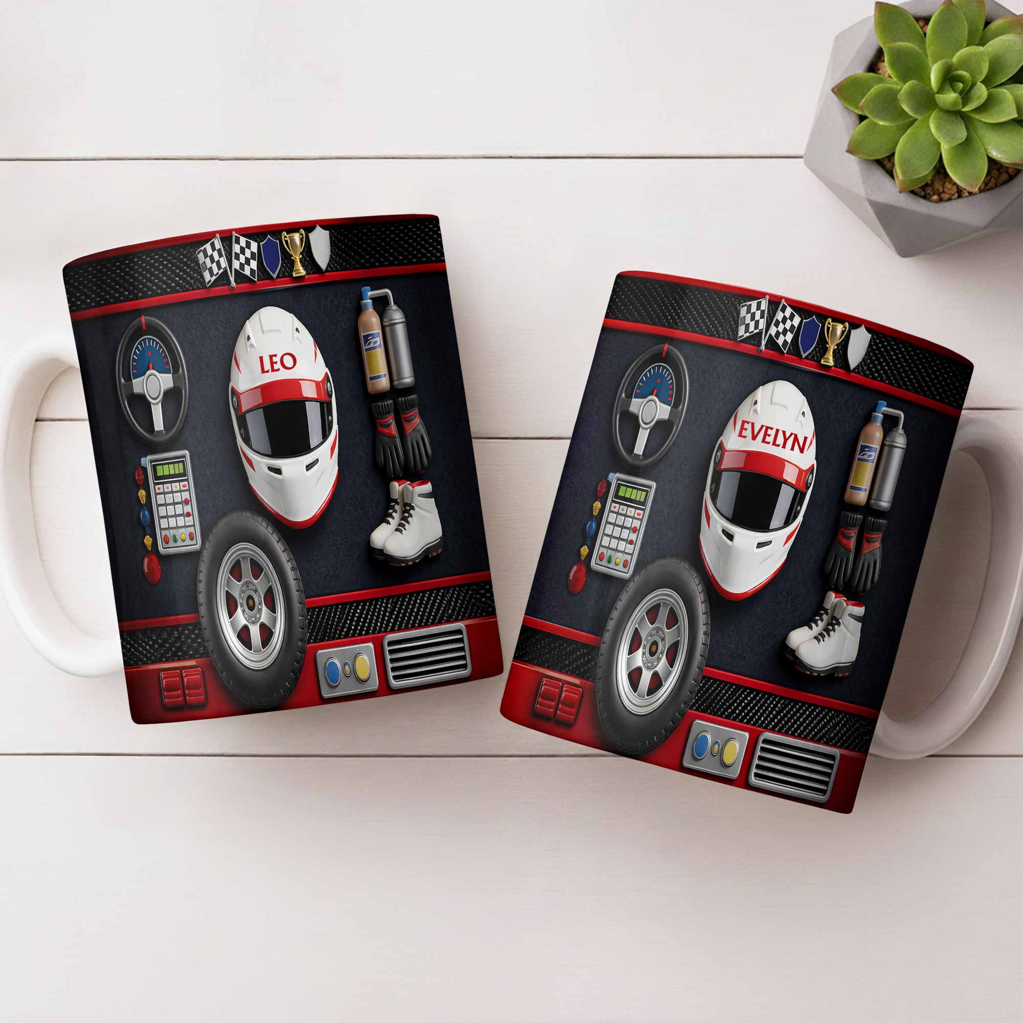 Born To Race Fuel For A Champion Helmet And Racing Gear - Personalized Custom Coffee Mug - HOB123_MG - Image 7