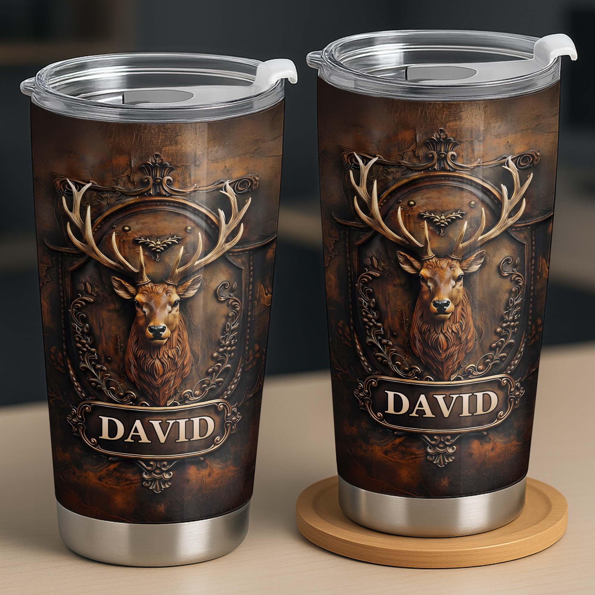 Embrace The Spirit Of The Wild Majestic Deer With Ornate Frame - Personalized Custom Stainless Steel Tumbler 20oz 30oz - HOB134_TB - Image 11