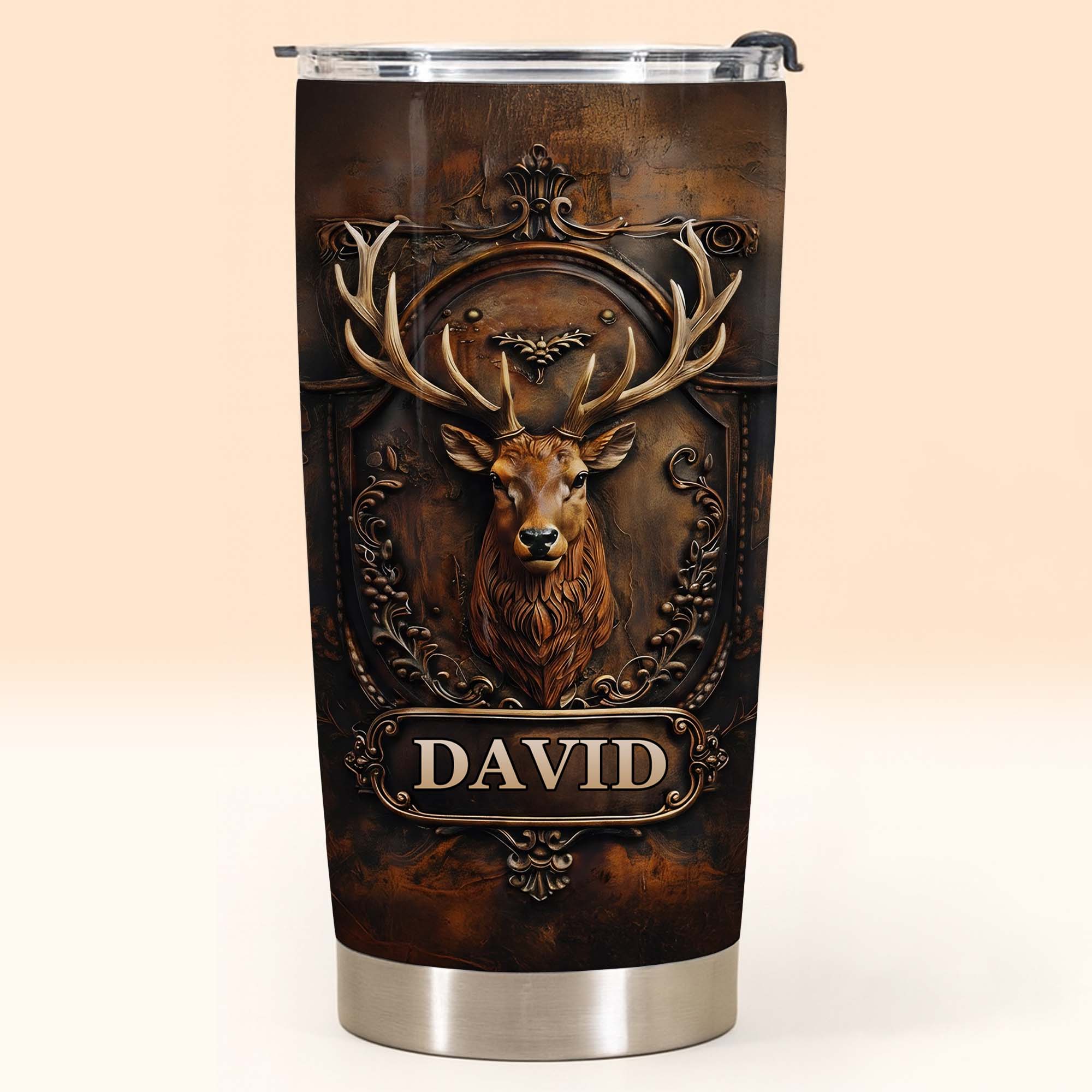 Embrace The Spirit Of The Wild Majestic Deer With Ornate Frame - Personalized Custom Stainless Steel Tumbler 20oz 30oz - HOB134_TB - Image 3