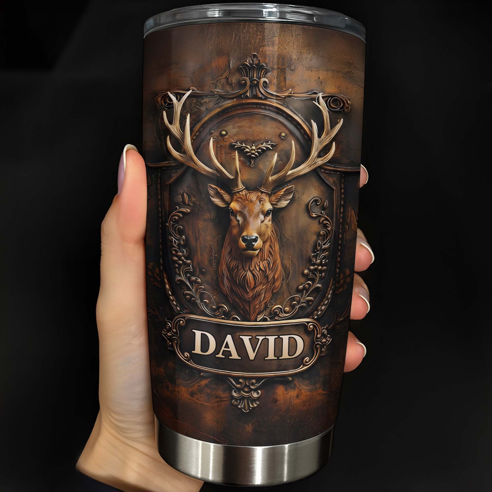Embrace The Spirit Of The Wild Majestic Deer With Ornate Frame - Personalized Custom Stainless Steel Tumbler 20oz 30oz - HOB134_TB - Image 8