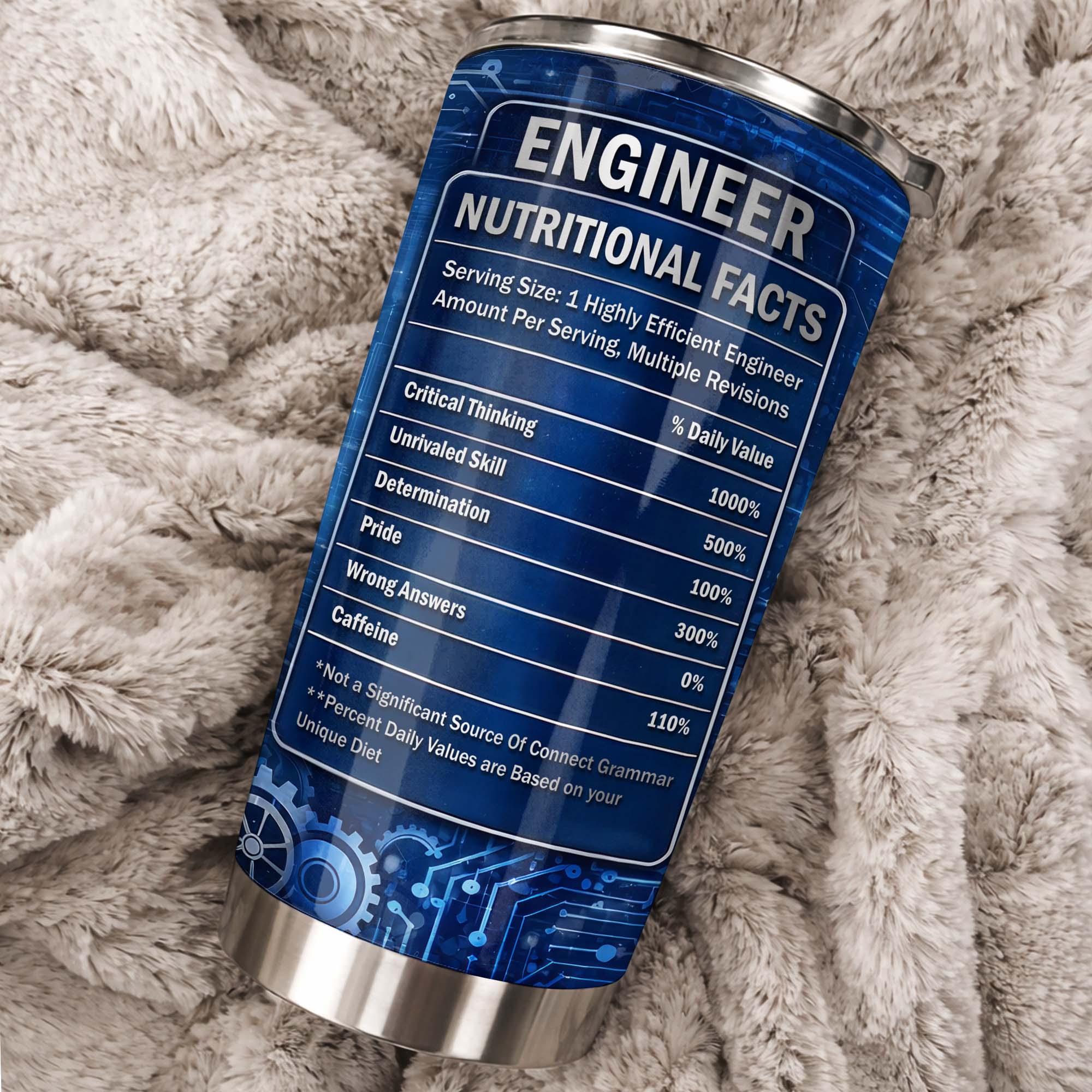Engineer Someone Who Solves Problems Brain And Gears Design - Personalized Custom Stainless Steel Tumbler 20oz 30oz - JBS136_TB - Image 3