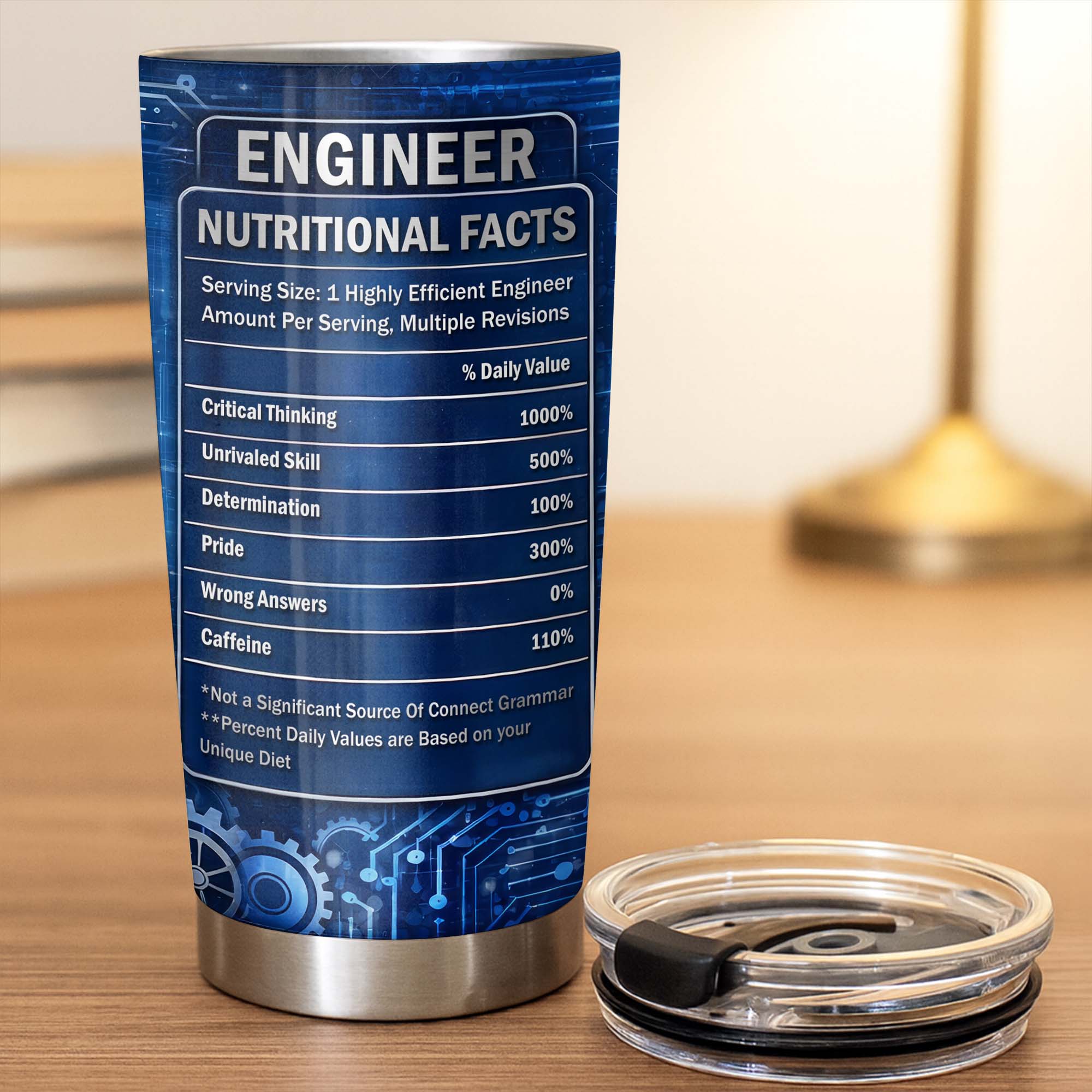 Engineer Someone Who Solves Problems Brain And Gears Design - Personalized Custom Stainless Steel Tumbler 20oz 30oz - JBS136_TB - Image 6
