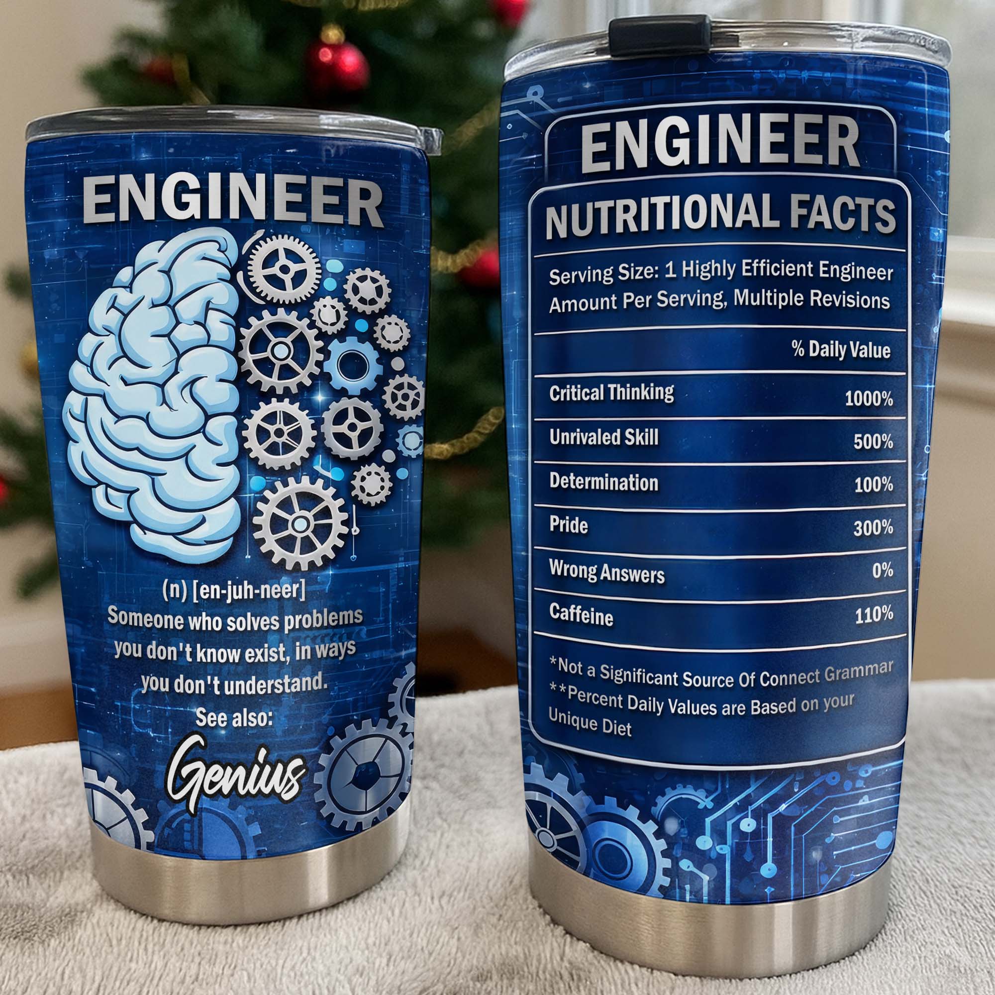 Engineer Someone Who Solves Problems Brain And Gears Design - Personalized Custom Stainless Steel Tumbler 20oz 30oz - JBS136_TB - Image 9