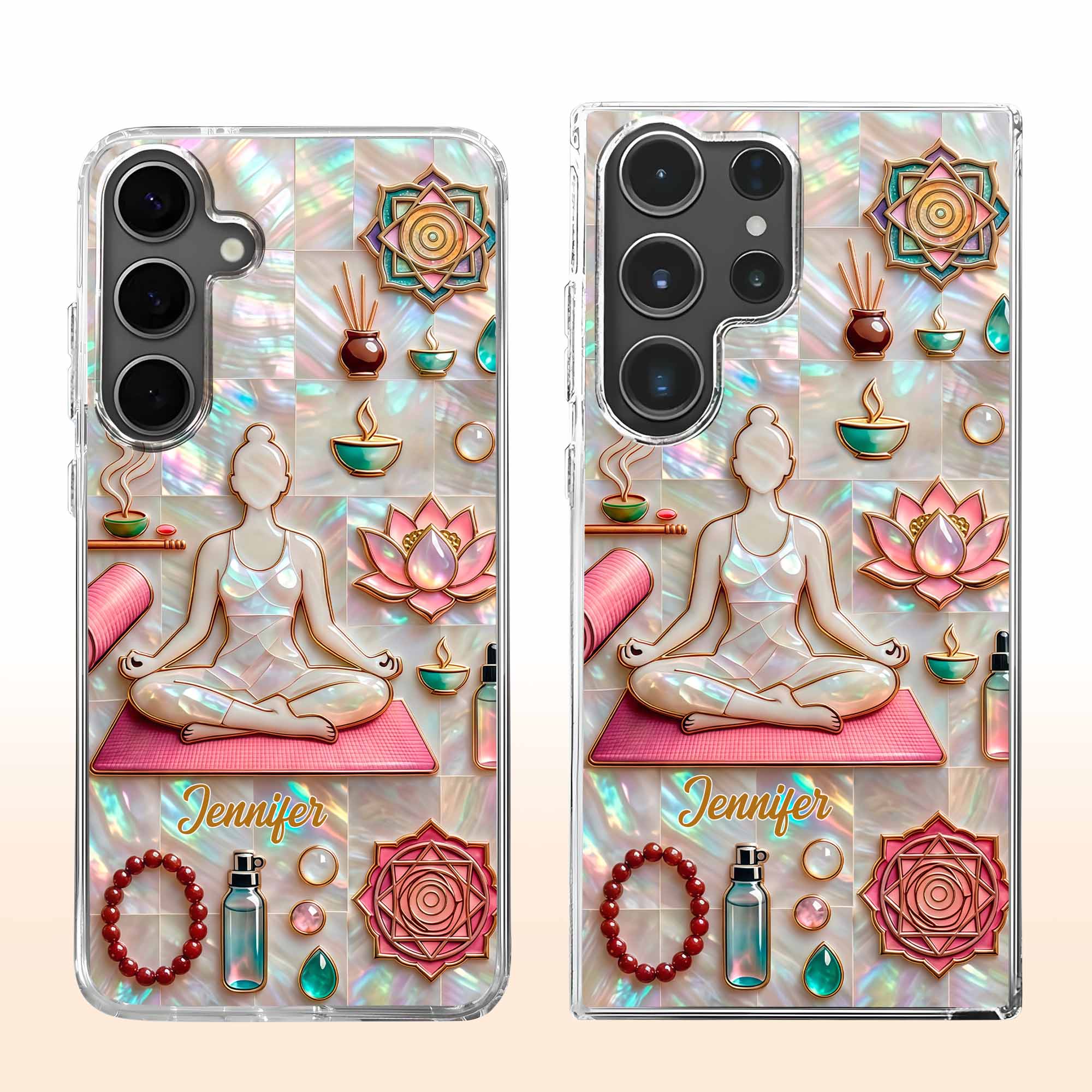 Find Your Inner Peace And Balance Yoga Woman With Lotus Flower - Personalized Clear Phone Case - YOGA013_PHC - Image 10