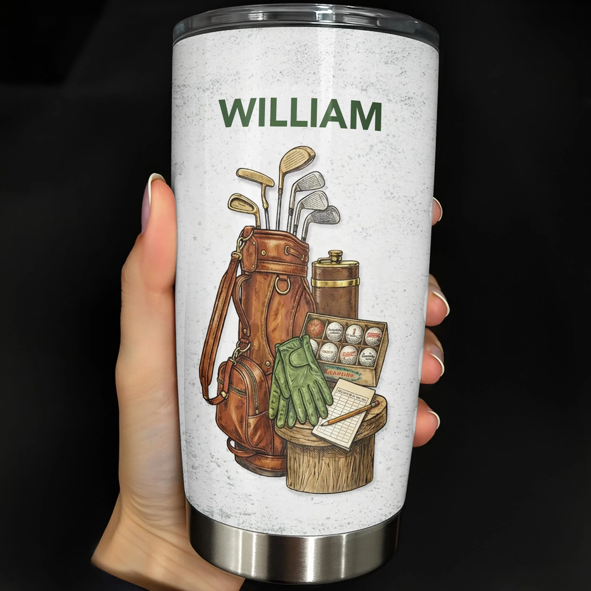 Golf Is The Closest Game To Life Vintage Golf Bag And Clubs - Personalized Custom Stainless Steel Tumbler 20oz 30oz - GOLF022_TB - Image 7