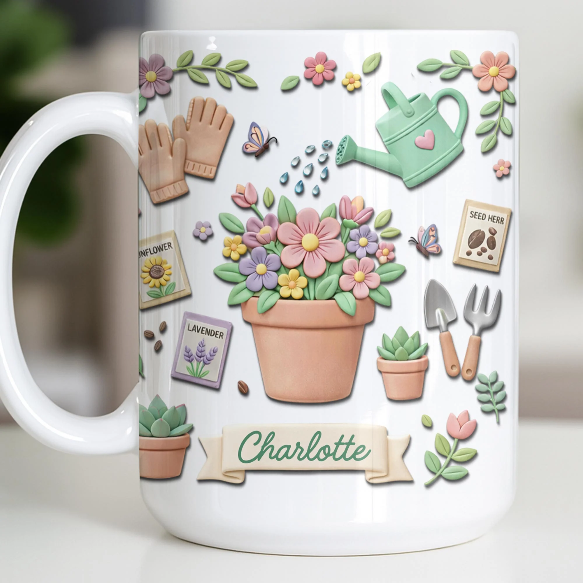 Growing A Beautiful Garden With Flower Pot And Watering Can - Personalized Custom Coffee Mug - GAR043_MG - Image 10