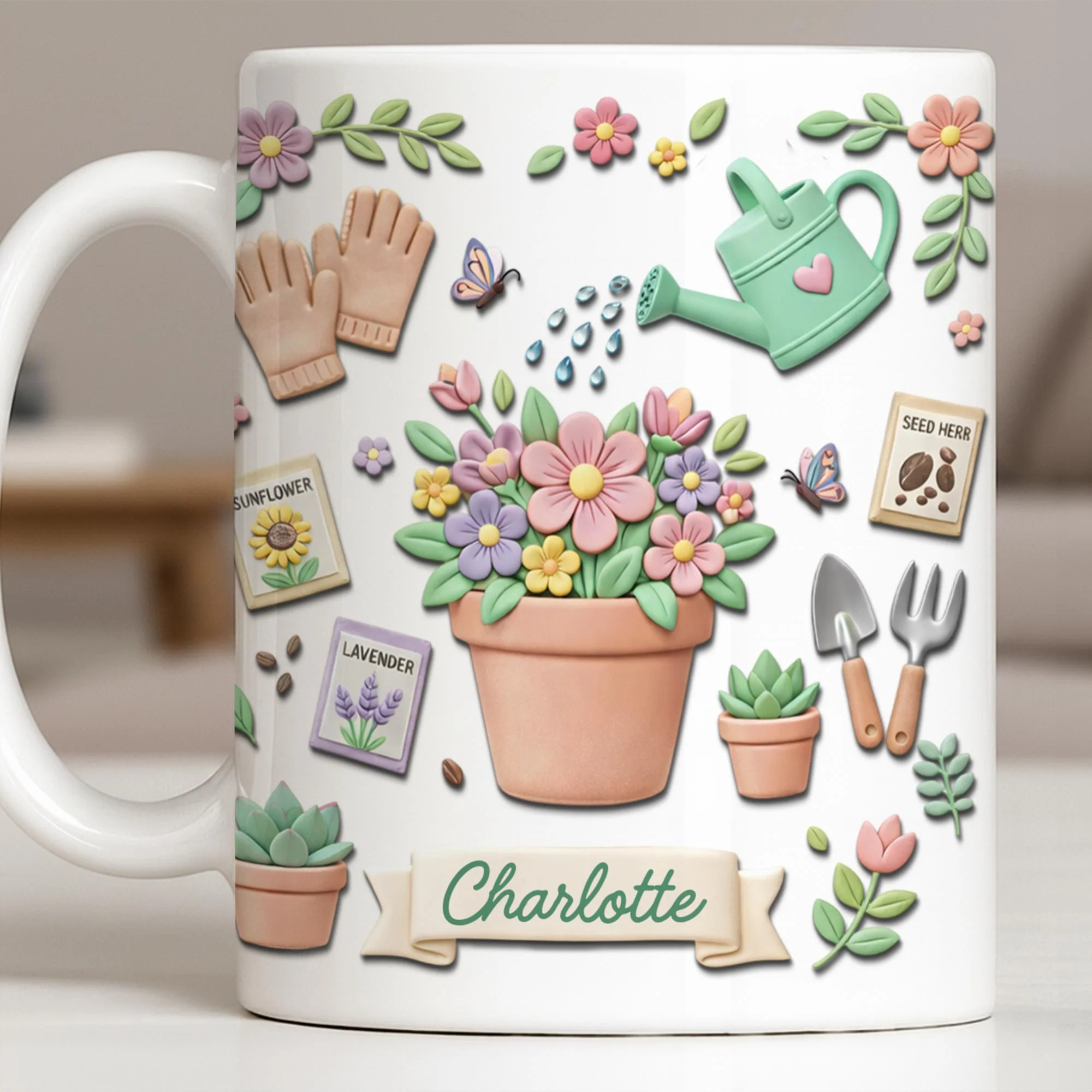 Growing A Beautiful Garden With Flower Pot And Watering Can - Personalized Custom Coffee Mug - GAR043_MG - Image 11