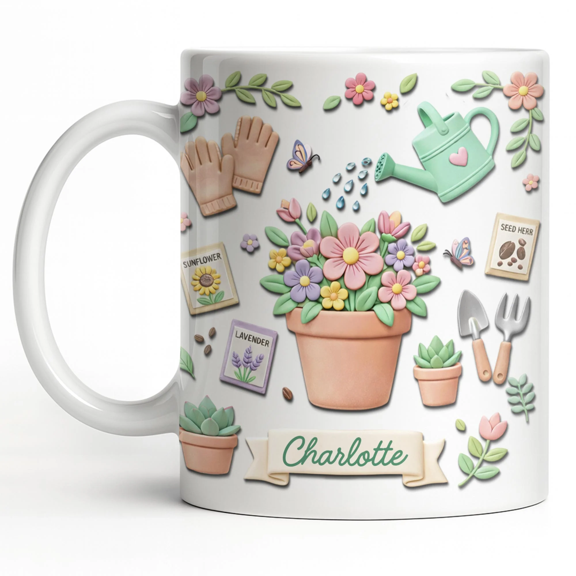 Growing A Beautiful Garden With Flower Pot And Watering Can - Personalized Custom Coffee Mug - GAR043_MG - Image 12