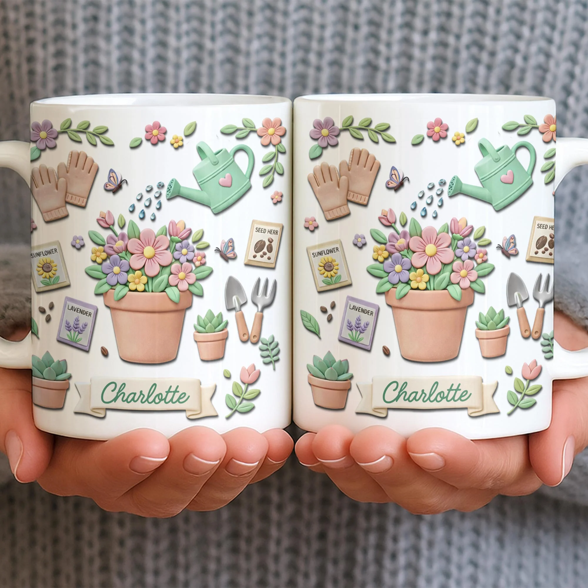 Growing A Beautiful Garden With Flower Pot And Watering Can - Personalized Custom Coffee Mug - GAR043_MG - Image 6