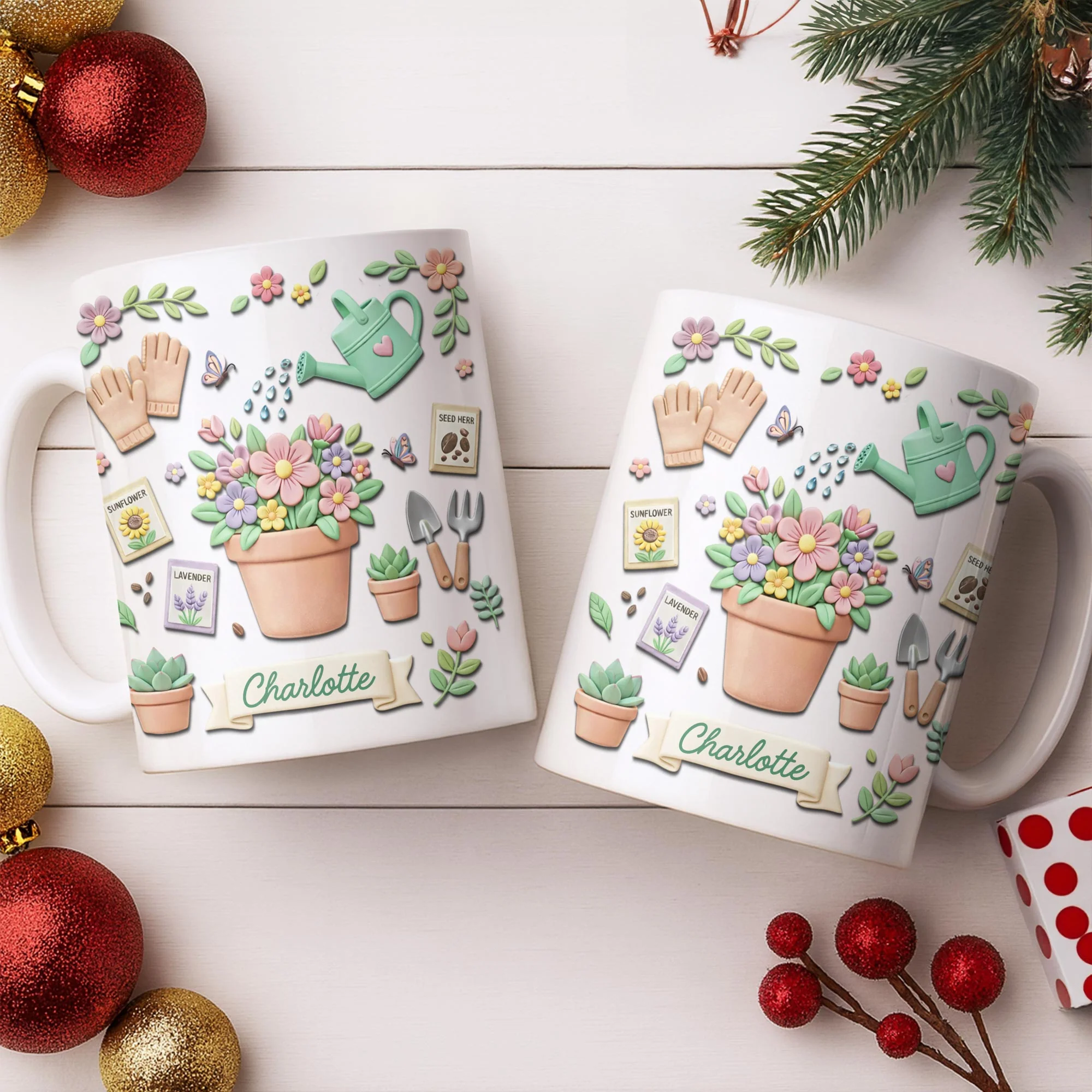 Growing A Beautiful Garden With Flower Pot And Watering Can - Personalized Custom Coffee Mug - GAR043_MG - Image 7
