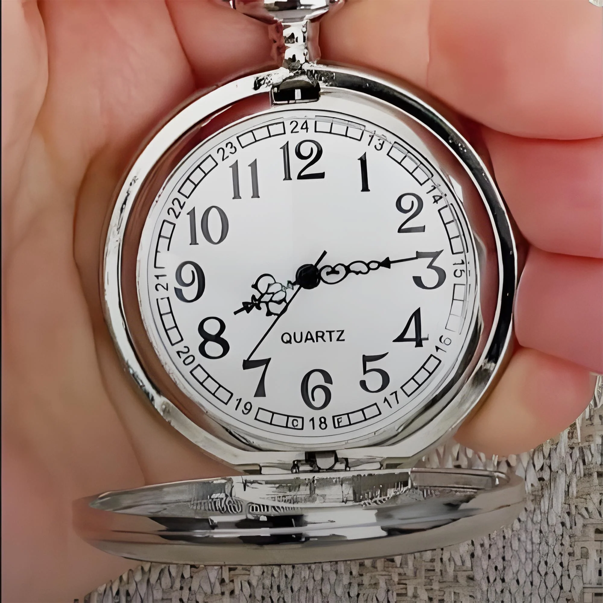 Happy Retirement After Climbing The Mountain View Pine Trees Design - Personalized Silver Plated Pocket Watch - RETIRE005_SWATCH - Image 11