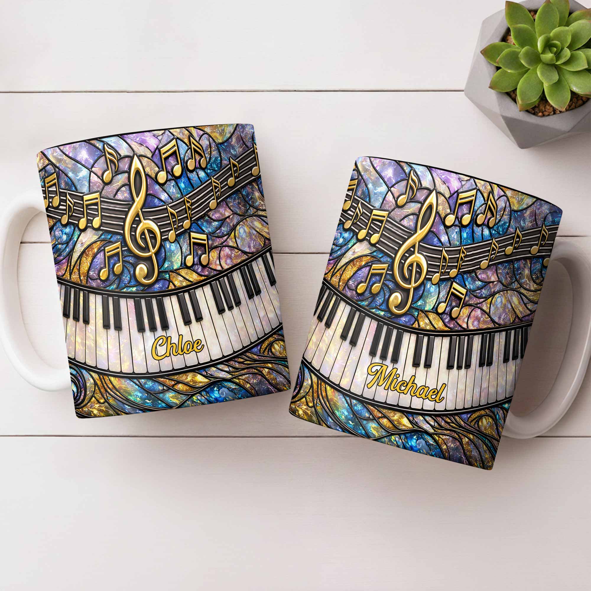 Harmonious Melodies In Every Sip Piano Keys And Music Notes - Personalized Custom Coffee Mug - MUSIC022_MG - Image 10