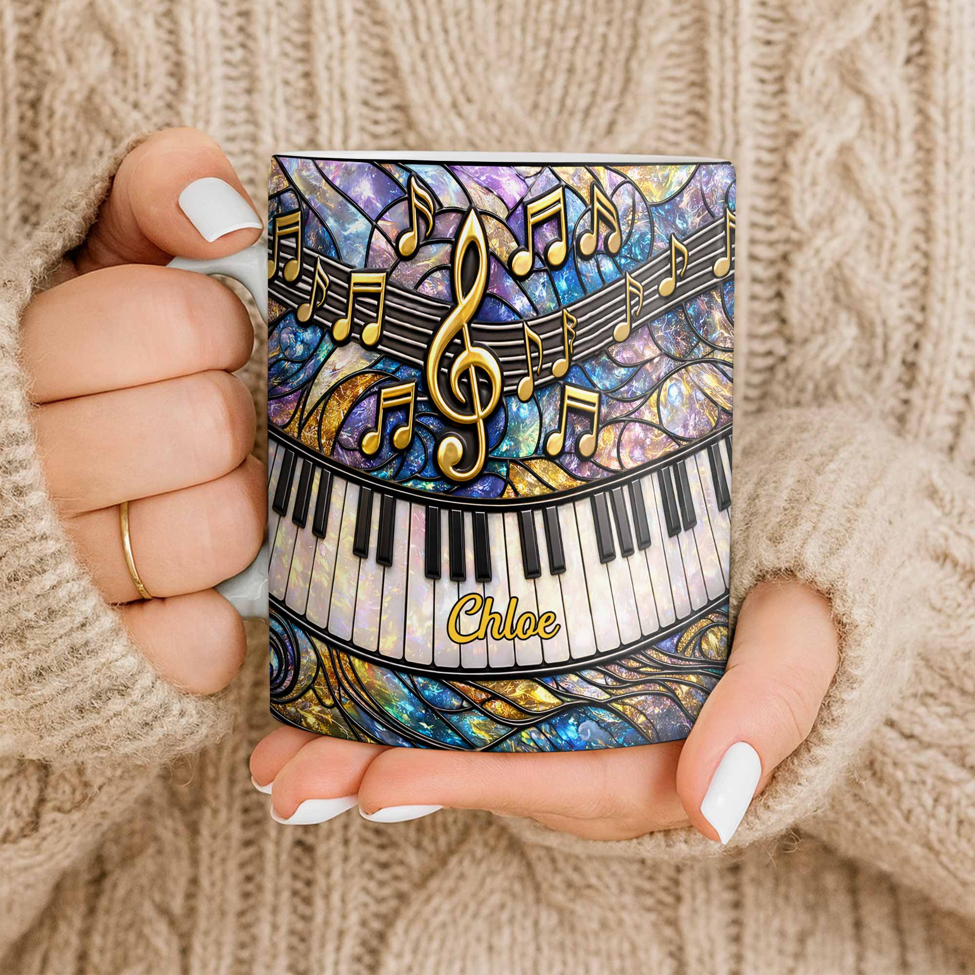 Harmonious Melodies In Every Sip Piano Keys And Music Notes - Personalized Custom Coffee Mug - MUSIC022_MG - Image 12