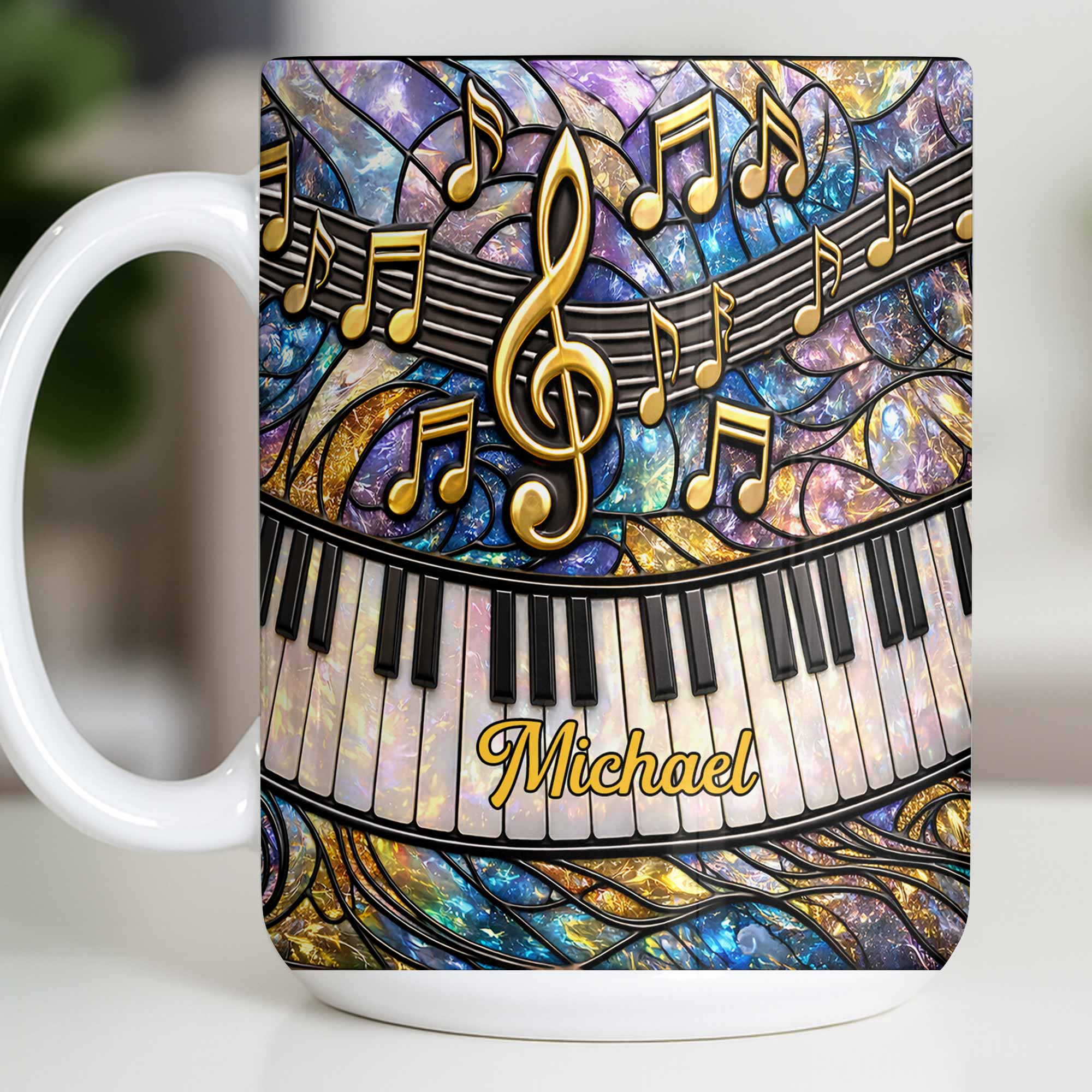 Harmonious Melodies In Every Sip Piano Keys And Music Notes - Personalized Custom Coffee Mug - MUSIC022_MG - Image 4