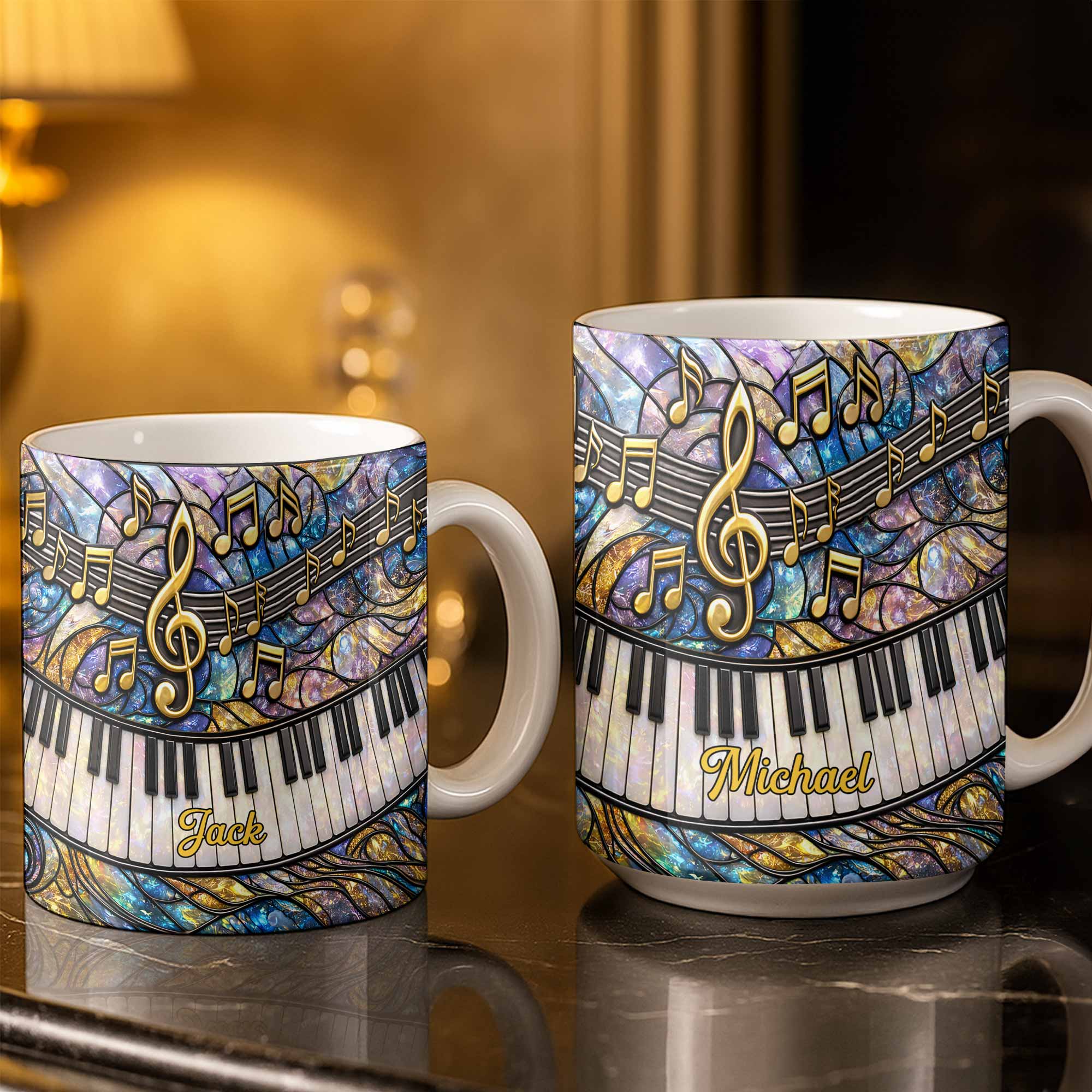 Harmonious Melodies In Every Sip Piano Keys And Music Notes - Personalized Custom Coffee Mug - MUSIC022_MG - Image 5