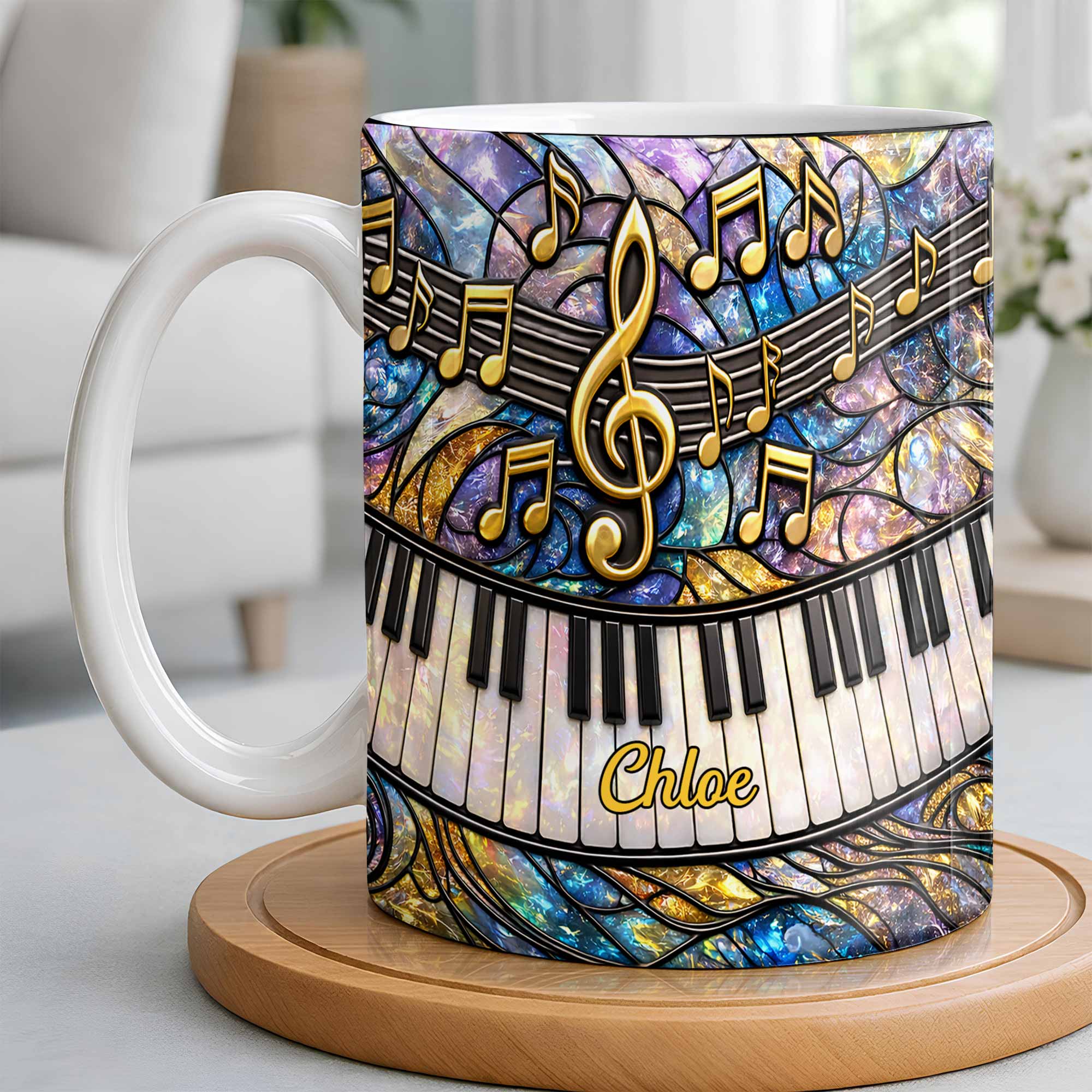 Harmonious Melodies In Every Sip Piano Keys And Music Notes - Personalized Custom Coffee Mug - MUSIC022_MG - Image 6