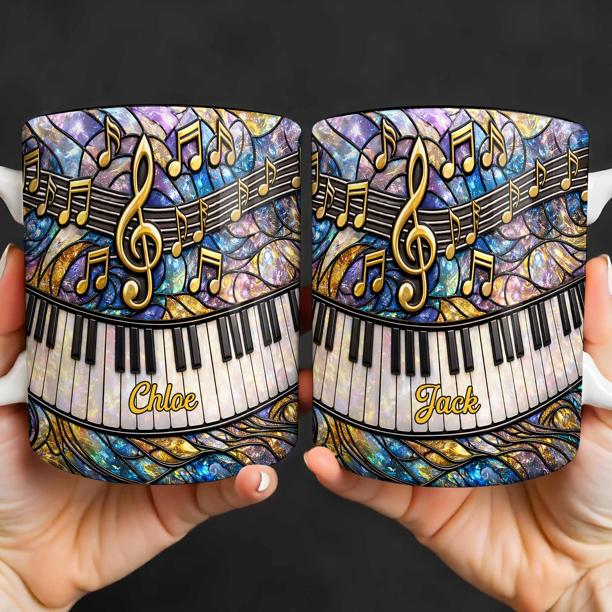 Harmonious Melodies In Every Sip Piano Keys And Music Notes - Personalized Custom Coffee Mug - MUSIC022_MG - Image 7