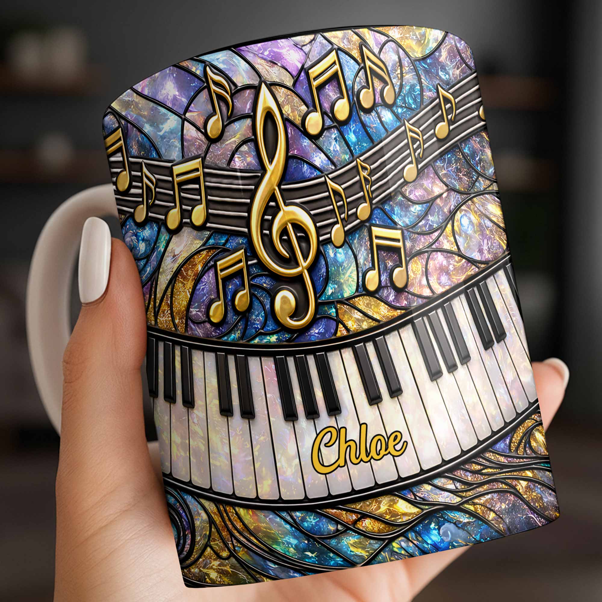 Harmonious Melodies In Every Sip Piano Keys And Music Notes - Personalized Custom Coffee Mug - MUSIC022_MG - Image 8