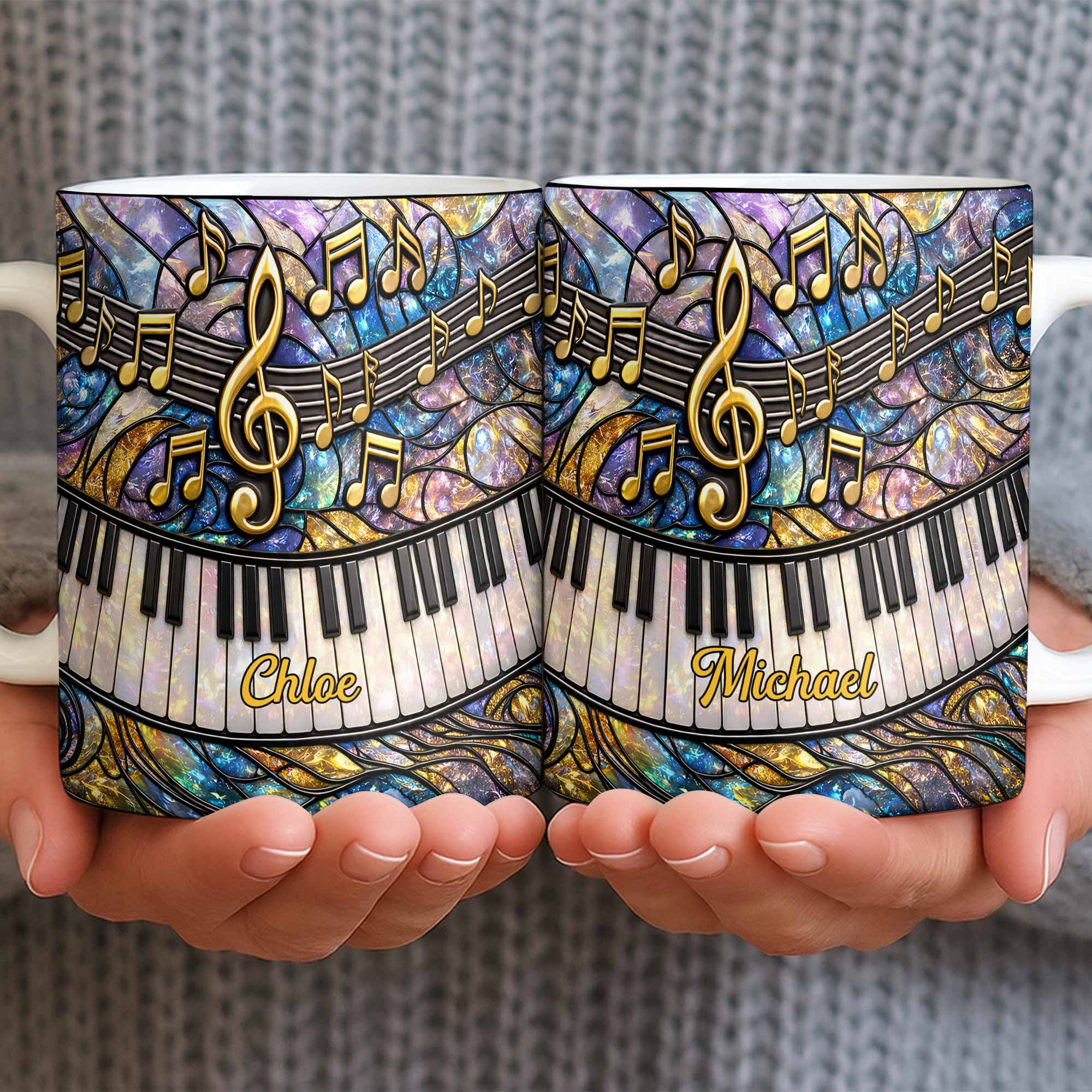 Harmonious Melodies In Every Sip Piano Keys And Music Notes - Personalized Custom Coffee Mug - MUSIC022_MG - Image 9