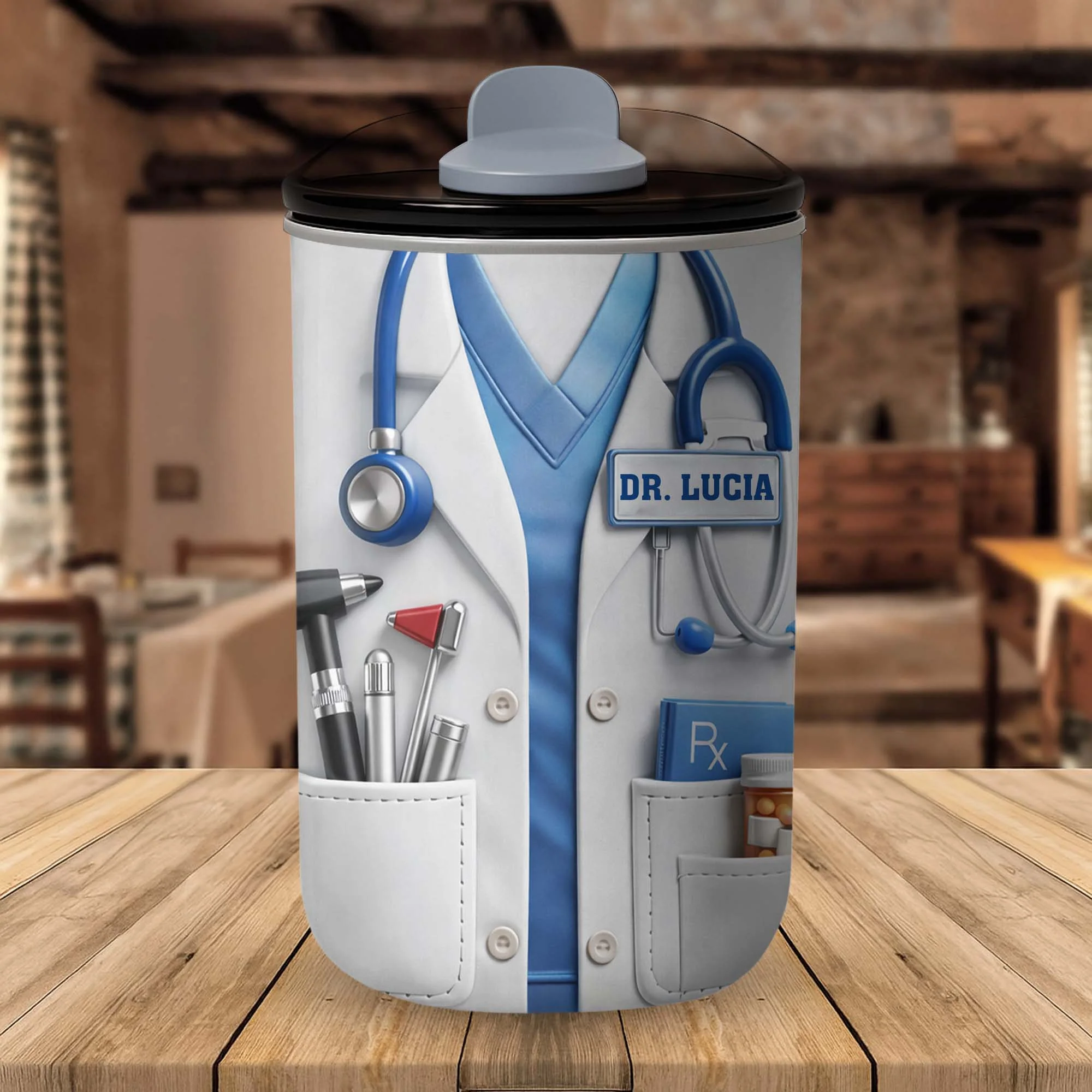 Healthcare Hero Lab Coat And Stethoscope Medical Uniform Design - Personalized Custom 10oz Tumbler - DOC078_MTUM - Image 15