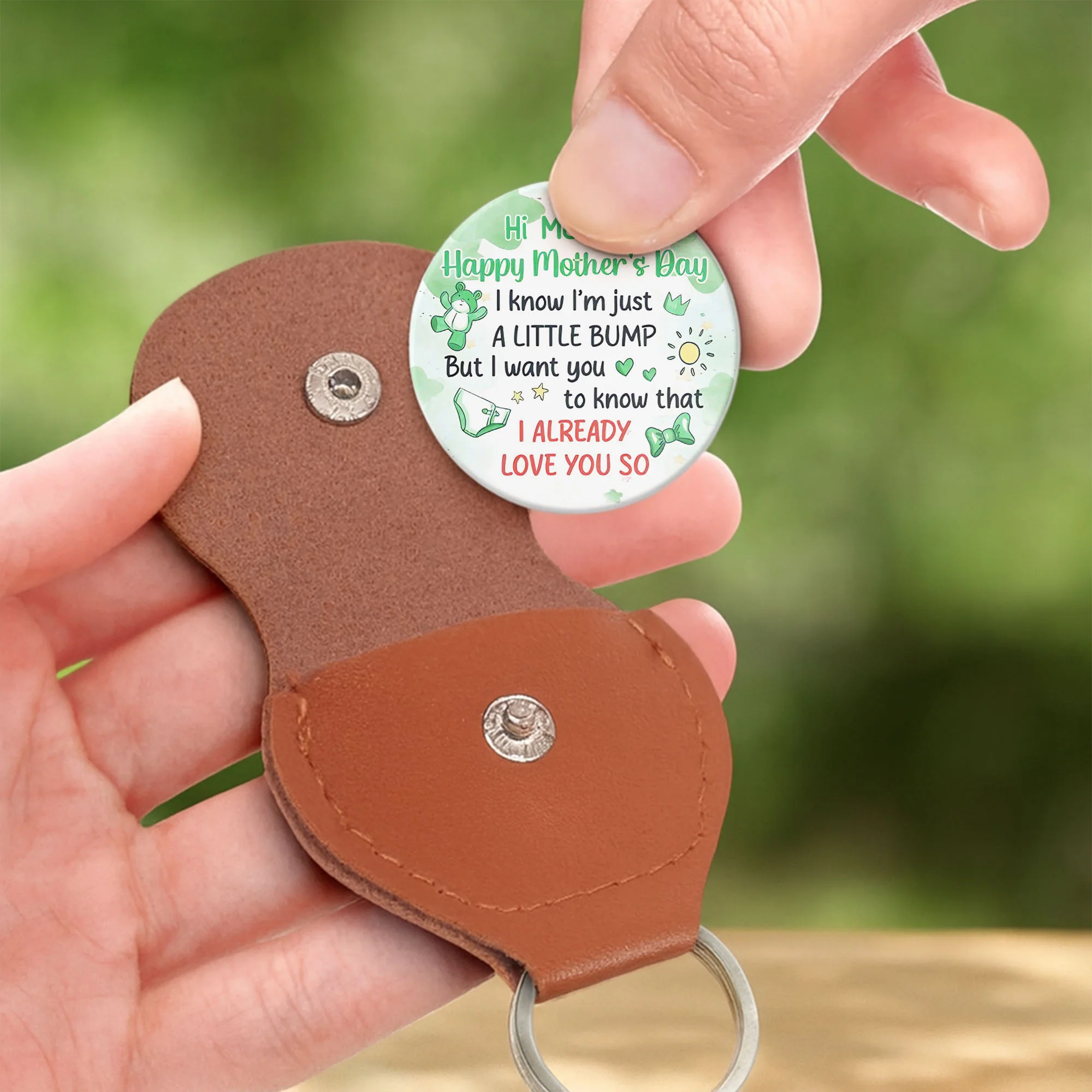 Hi Mommy Happy Mother's Day From Little Bump Baby Icons - Personalized Custom Pocket Hug - MOM192_HTOK - Image 3